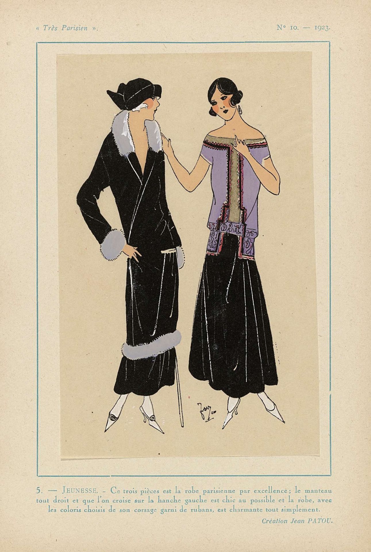Très Parisien, 1923, No 10: 5.- JEUNESSE. - Ce trois pièces... by Anonymous