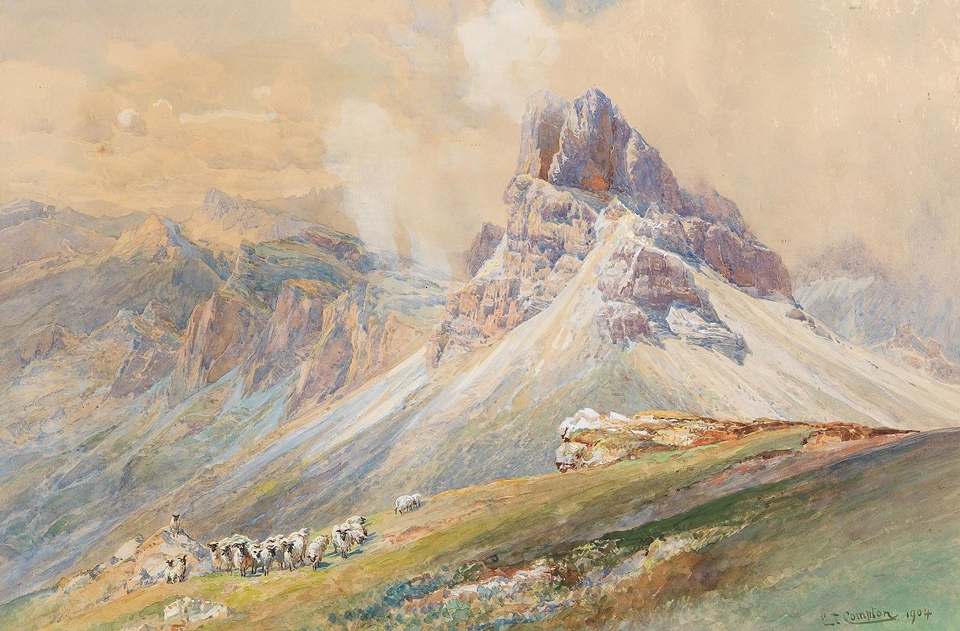 From the Dolomites by Edward Theodore Compton