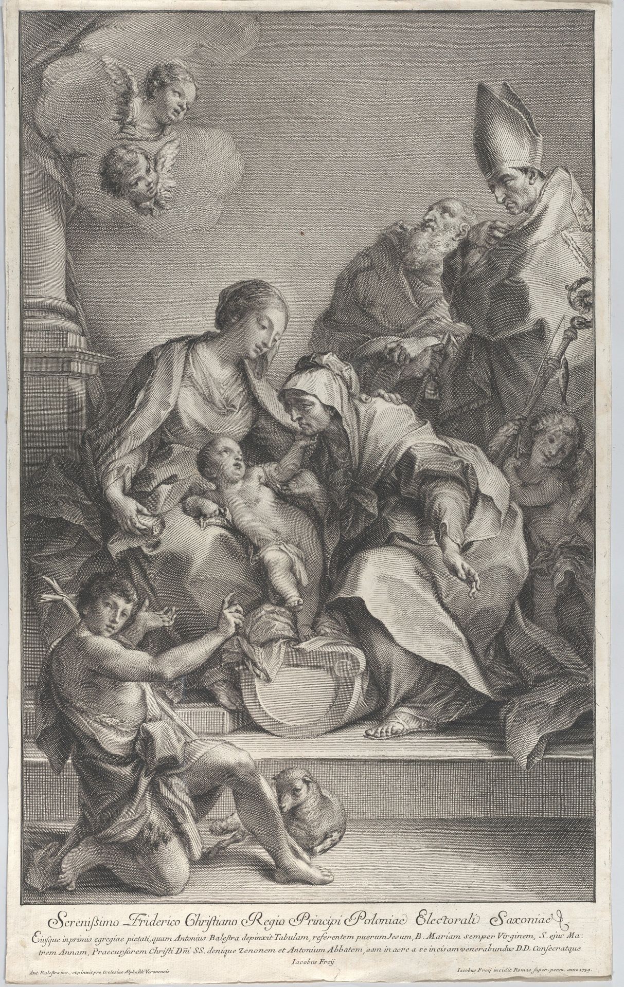 The Virgin and Child with Saints Anne, John the Baptist, Zeno, and Anthony by Johann Jakob Frey the Elder
