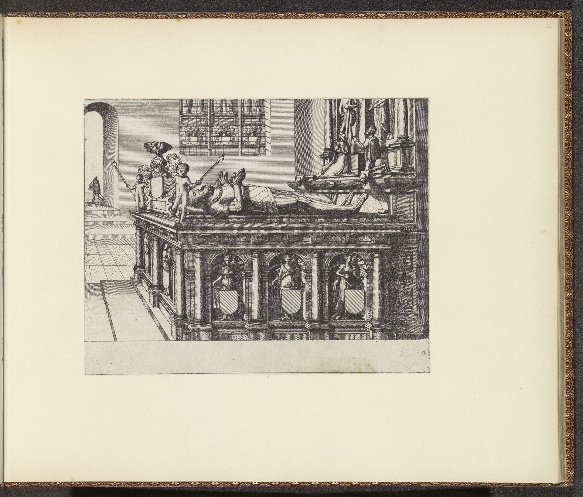 Grafmonument voor een echtpaar by Johannes of Lucas van Doetechum