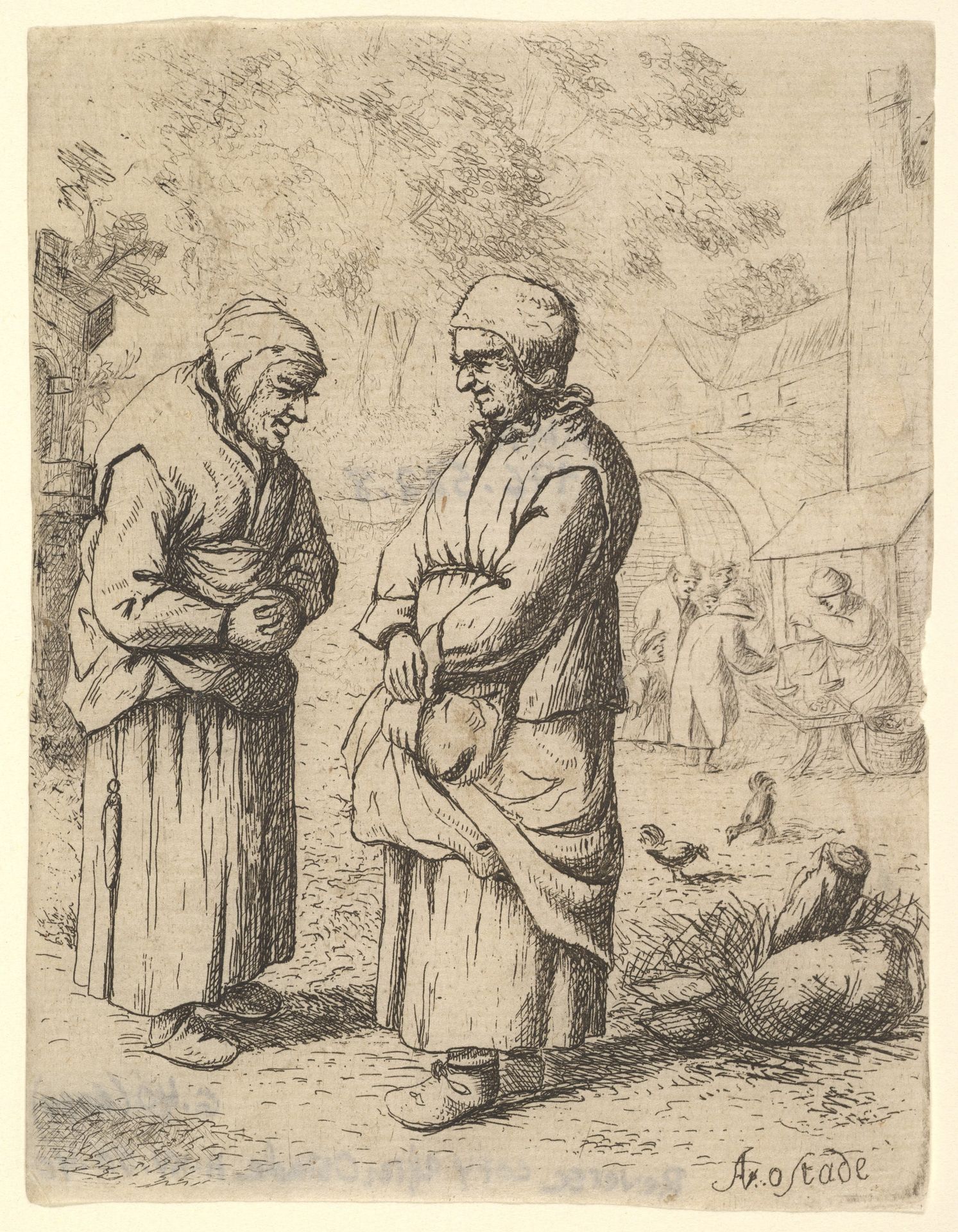 The Two Gossips (copy) by Adriaen van Ostade