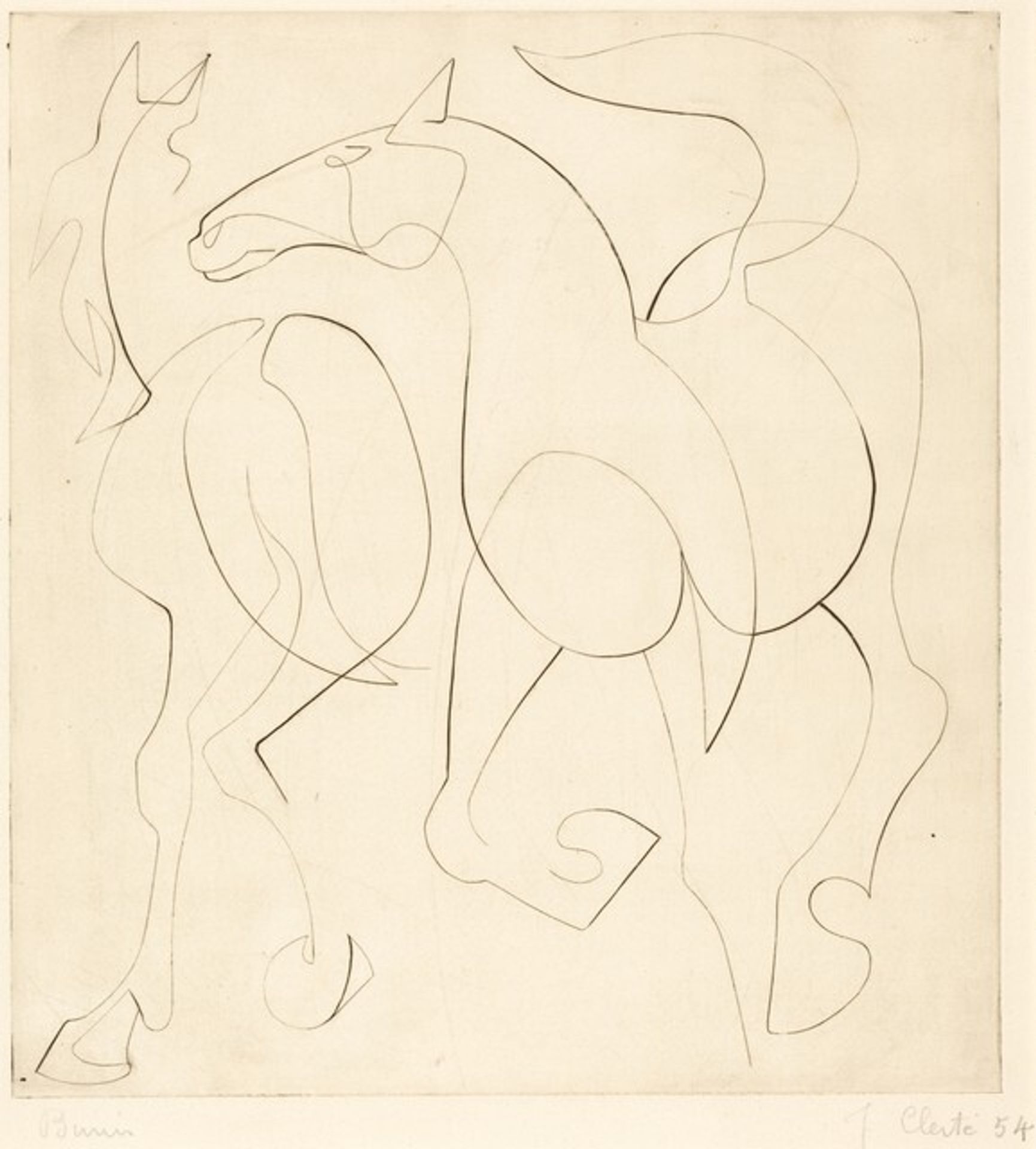 Horses by Jean Clerte