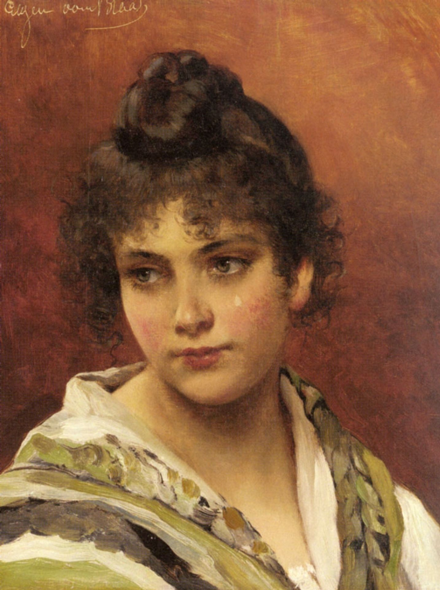 A Young Beauty by Eugene de Blaas