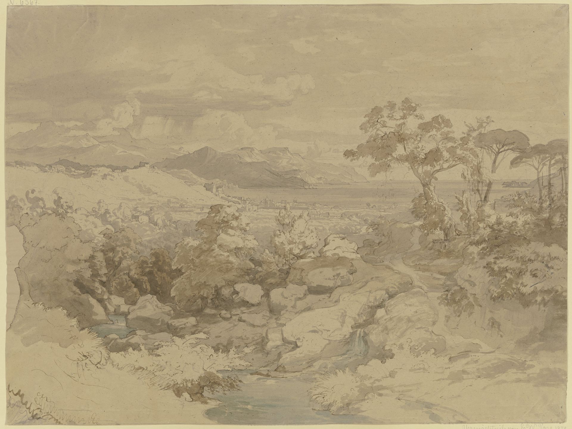 Italian landscape by Eduard Wilhelm Pose