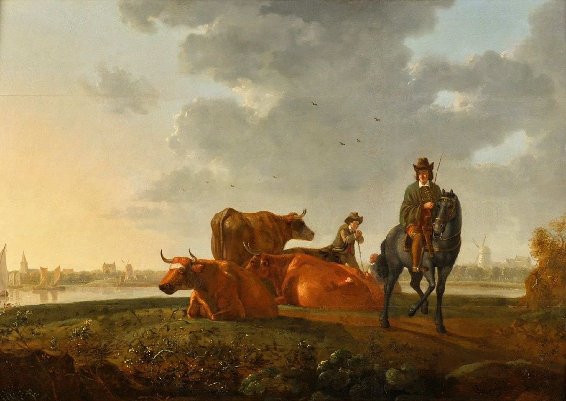 Weide am Fluss by Aelbert Cuyp
