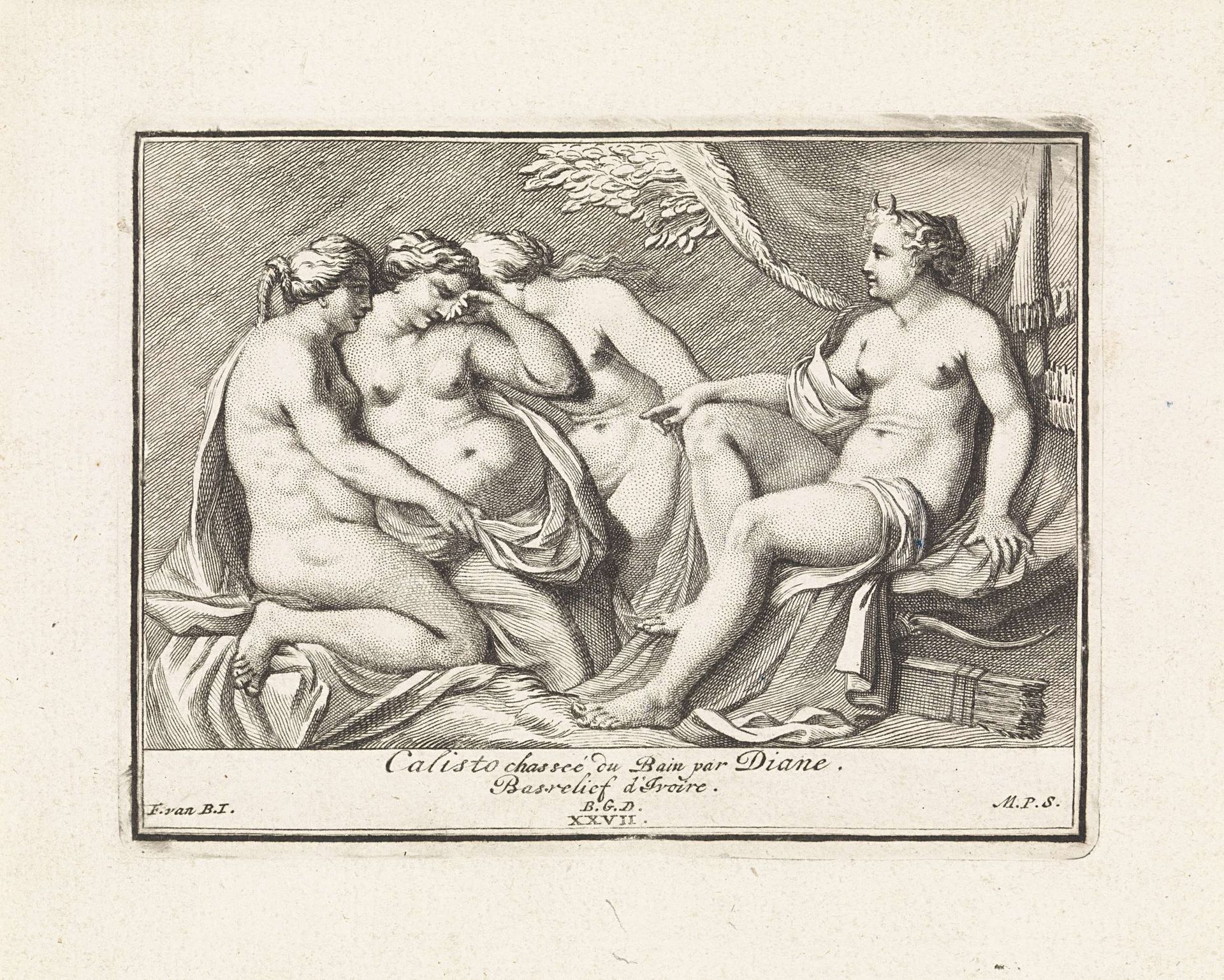 Bas-reliëf met Diana en Callisto by Matthijs Pool