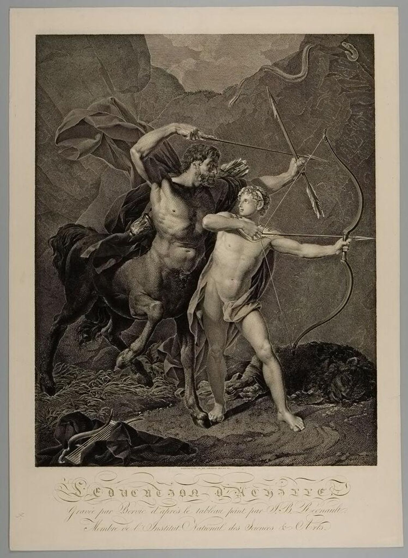 The Training of Achilles by Charles Clément Bervic