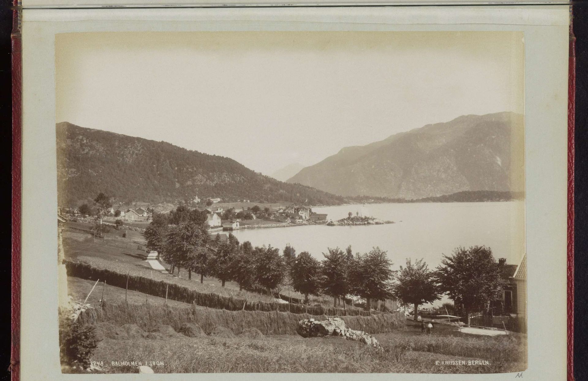 Gezicht op Balholm in Noorwegen by Knud Knudsen