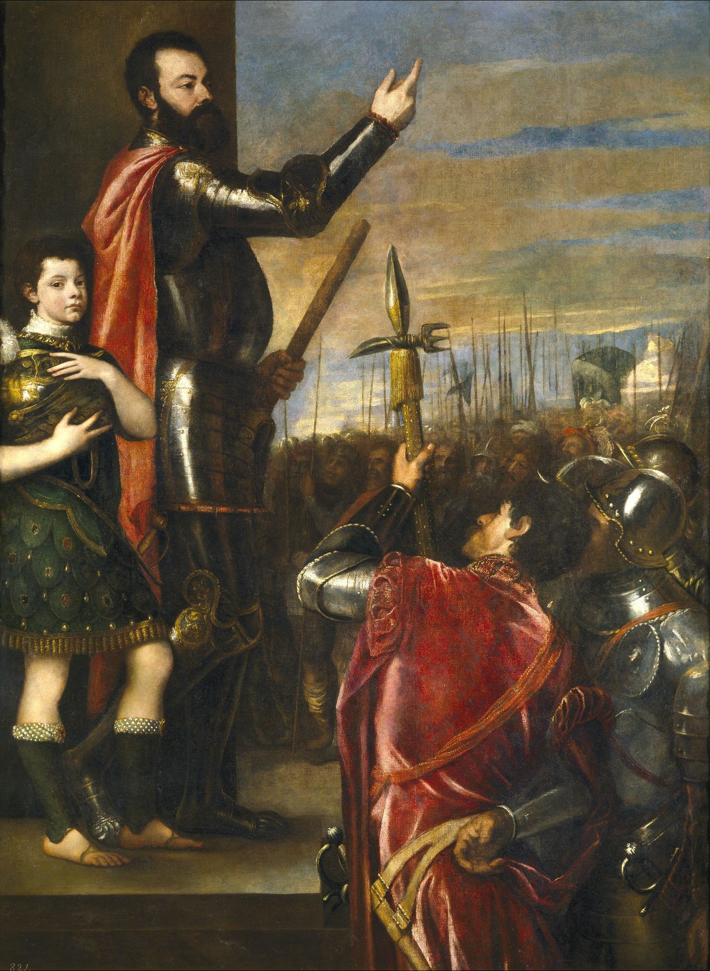 The Marchese del Vasto Addressing his Troops by Titian