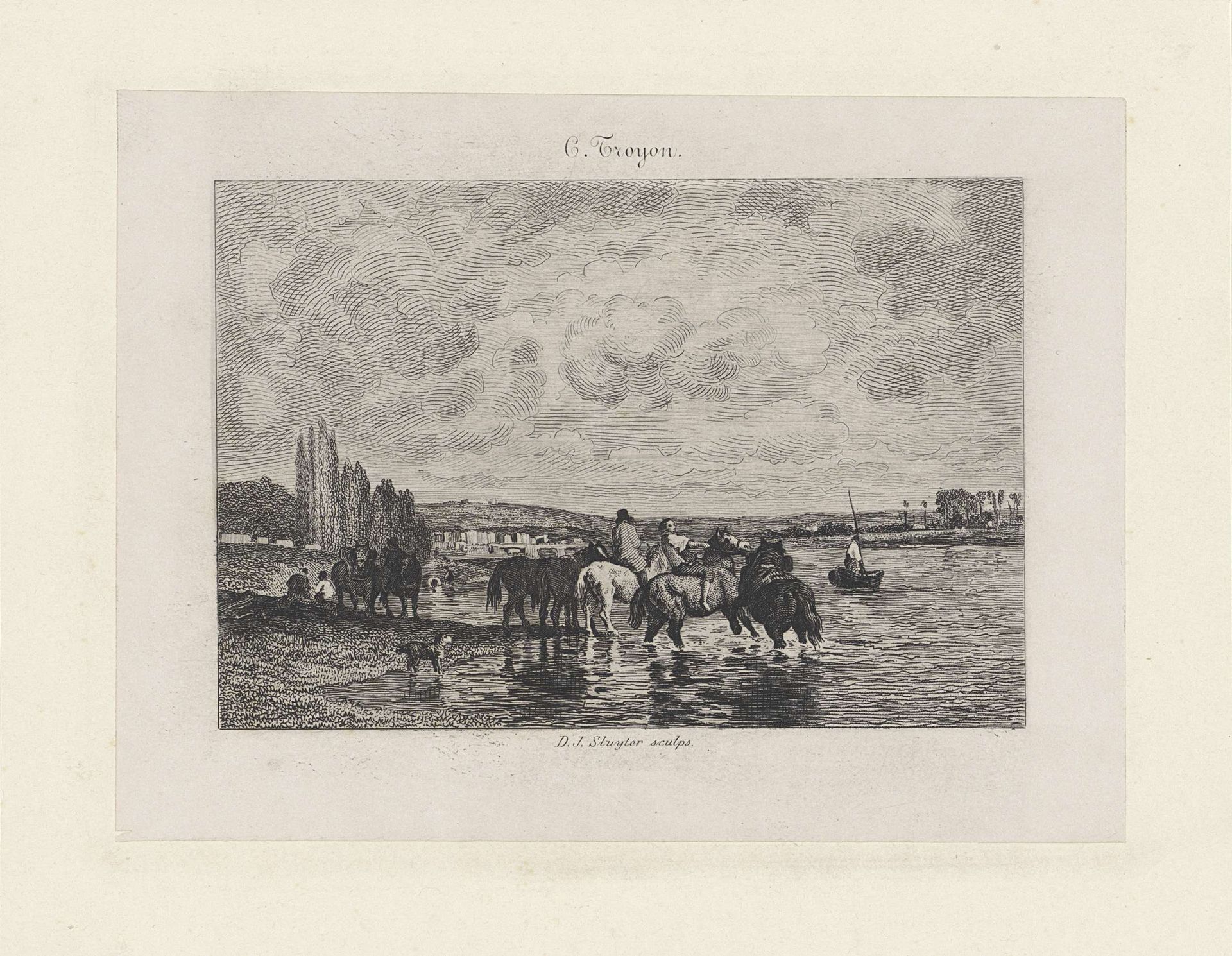 Paarden in het wed by Dirk Jurriaan Sluyter