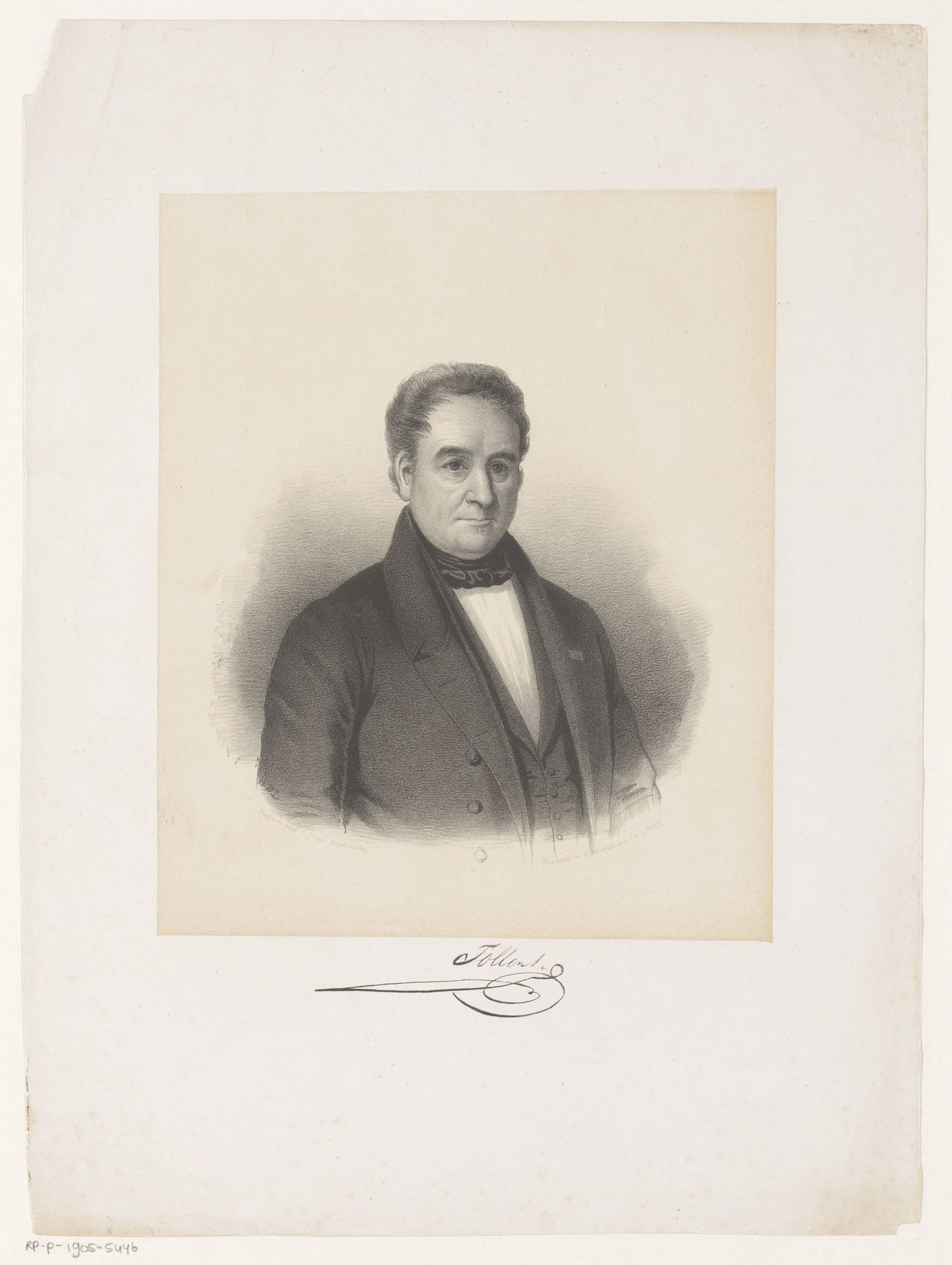 Portret van Hendrik Tollens by Hendrik Wilhelmus Last