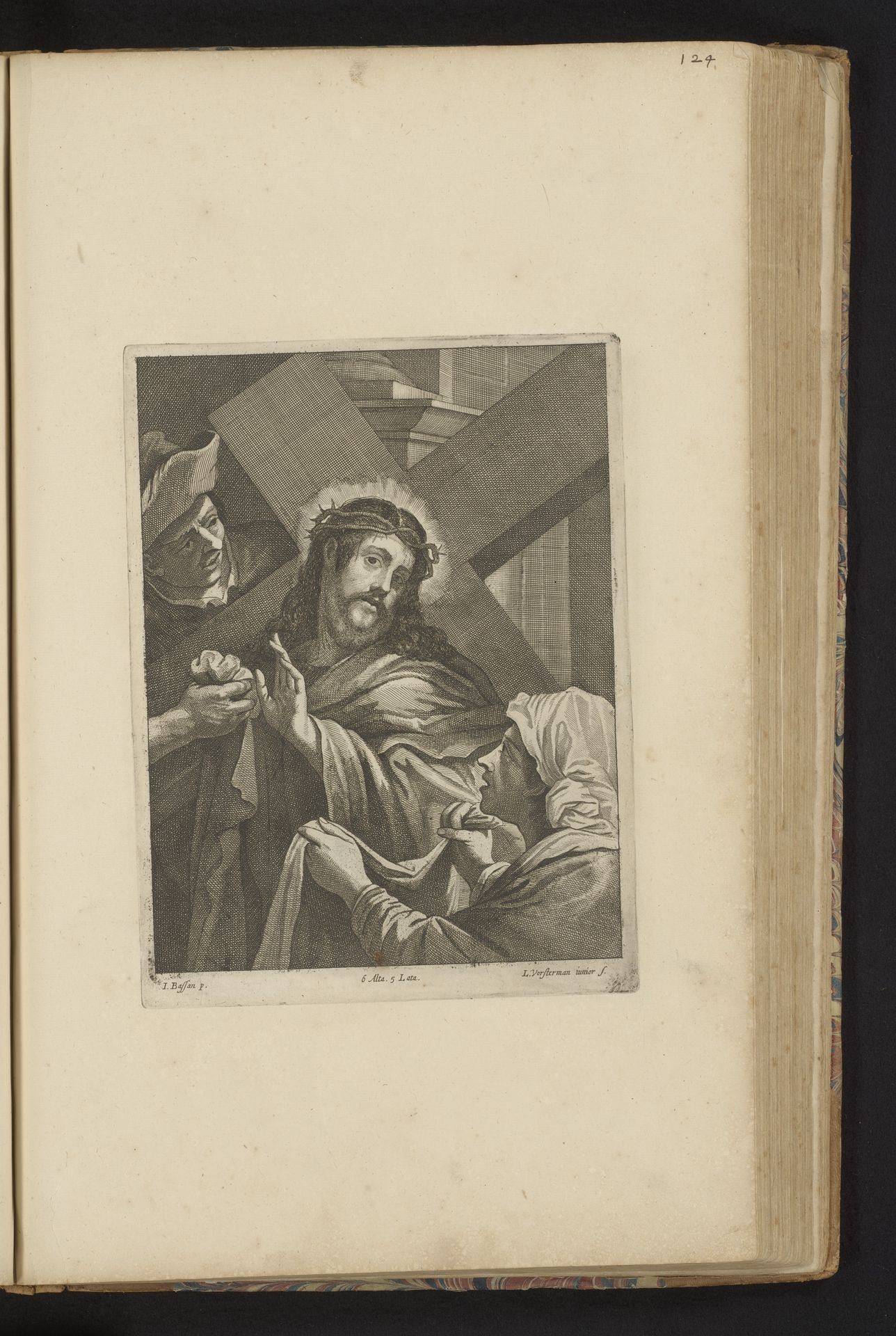 Kruisdraging van Christus met Veronica by Lucas (II) Vorsterman