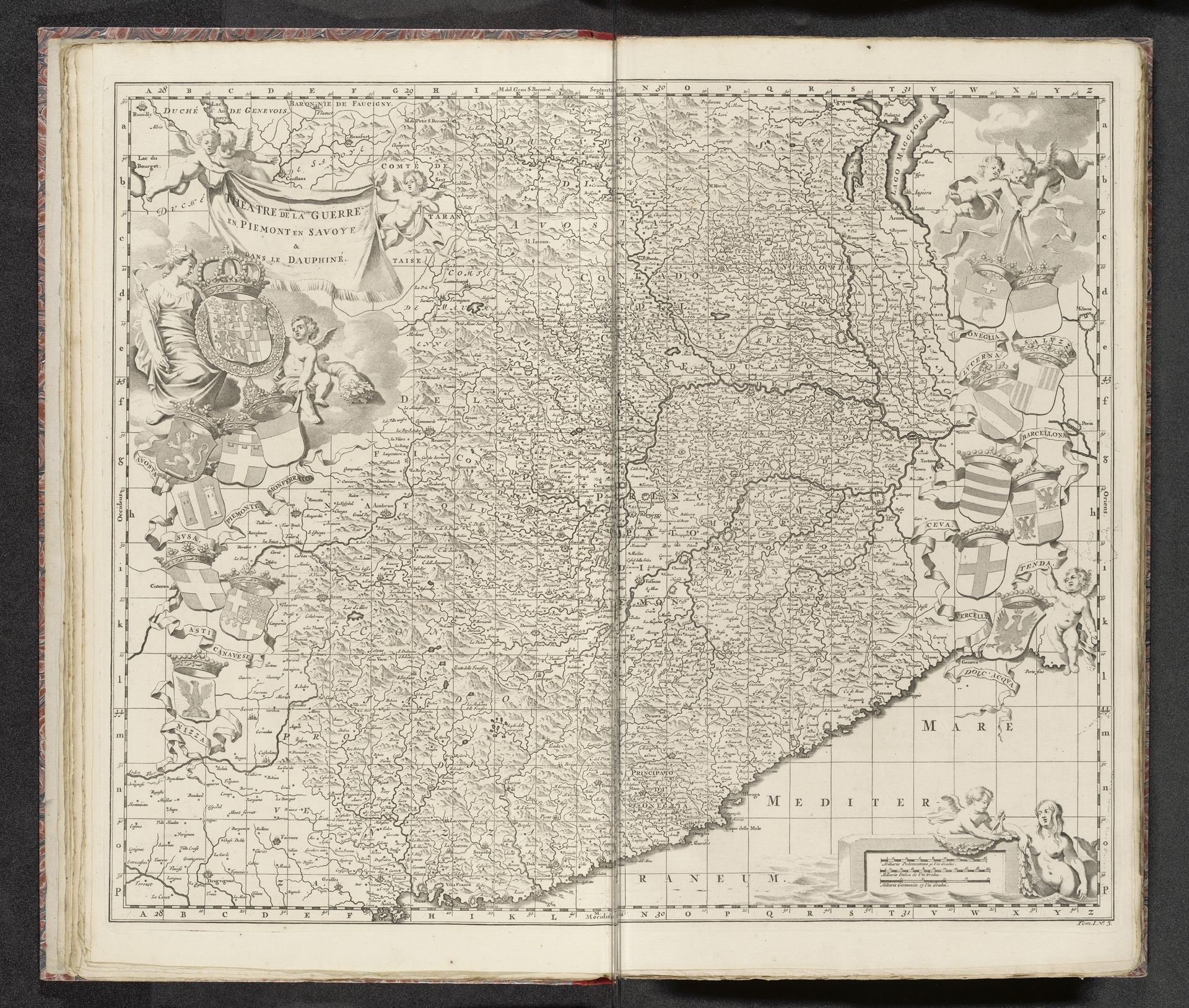 Kaart van het strijdtoneel in Piemonte en Savoye, ca. 1688-1697 by Anonymous