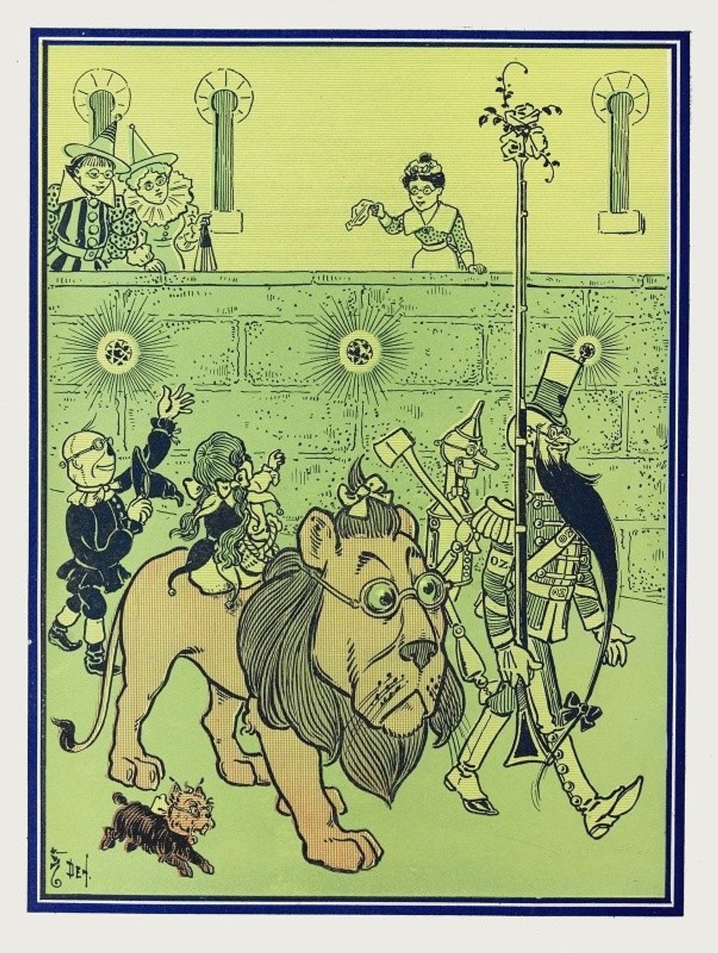 The Soldier with the green whiskers led them through the streets by William Wallace Denslow