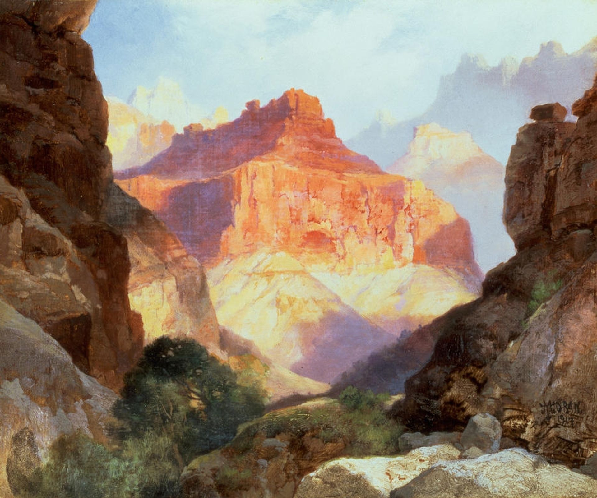 Under the Red Wall by Thomas Moran