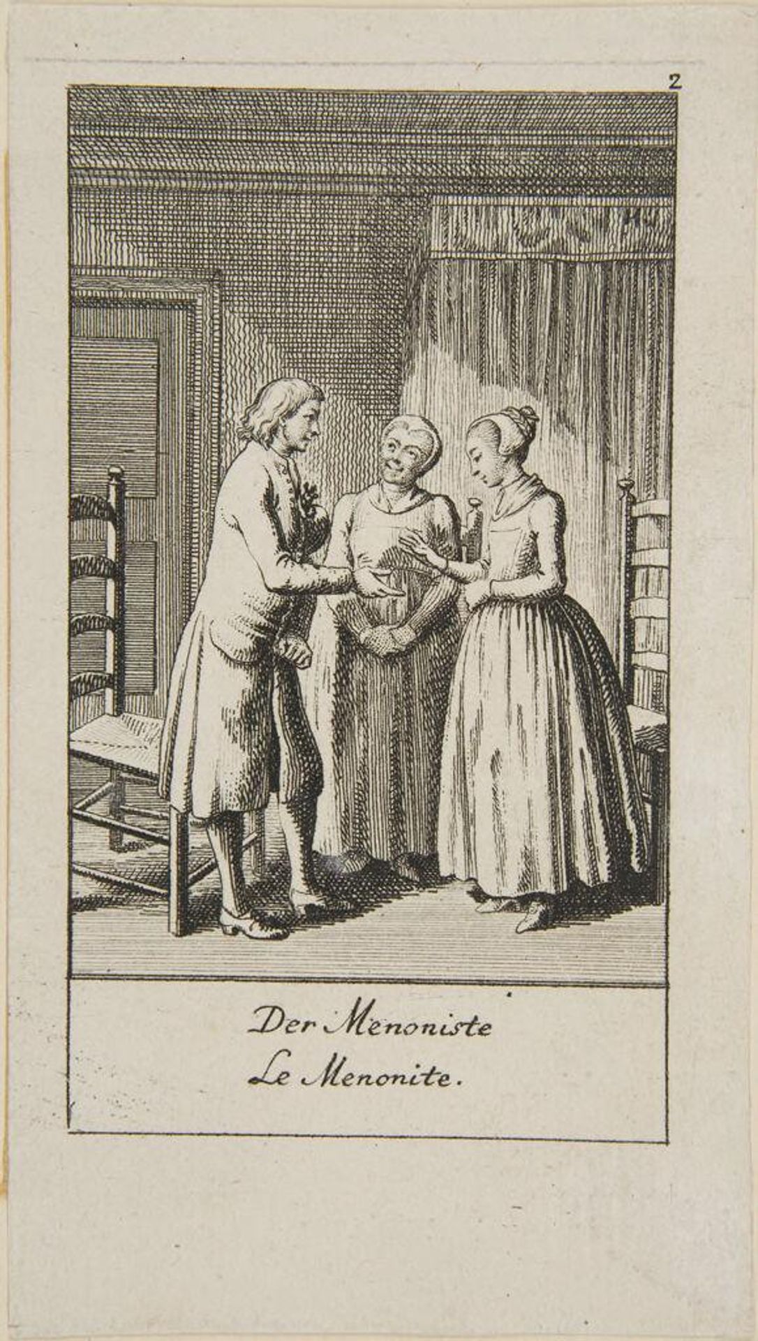 Illustration for "Wedding Proposals": The Mennonite by Daniel Nikolaus Chodowiecki