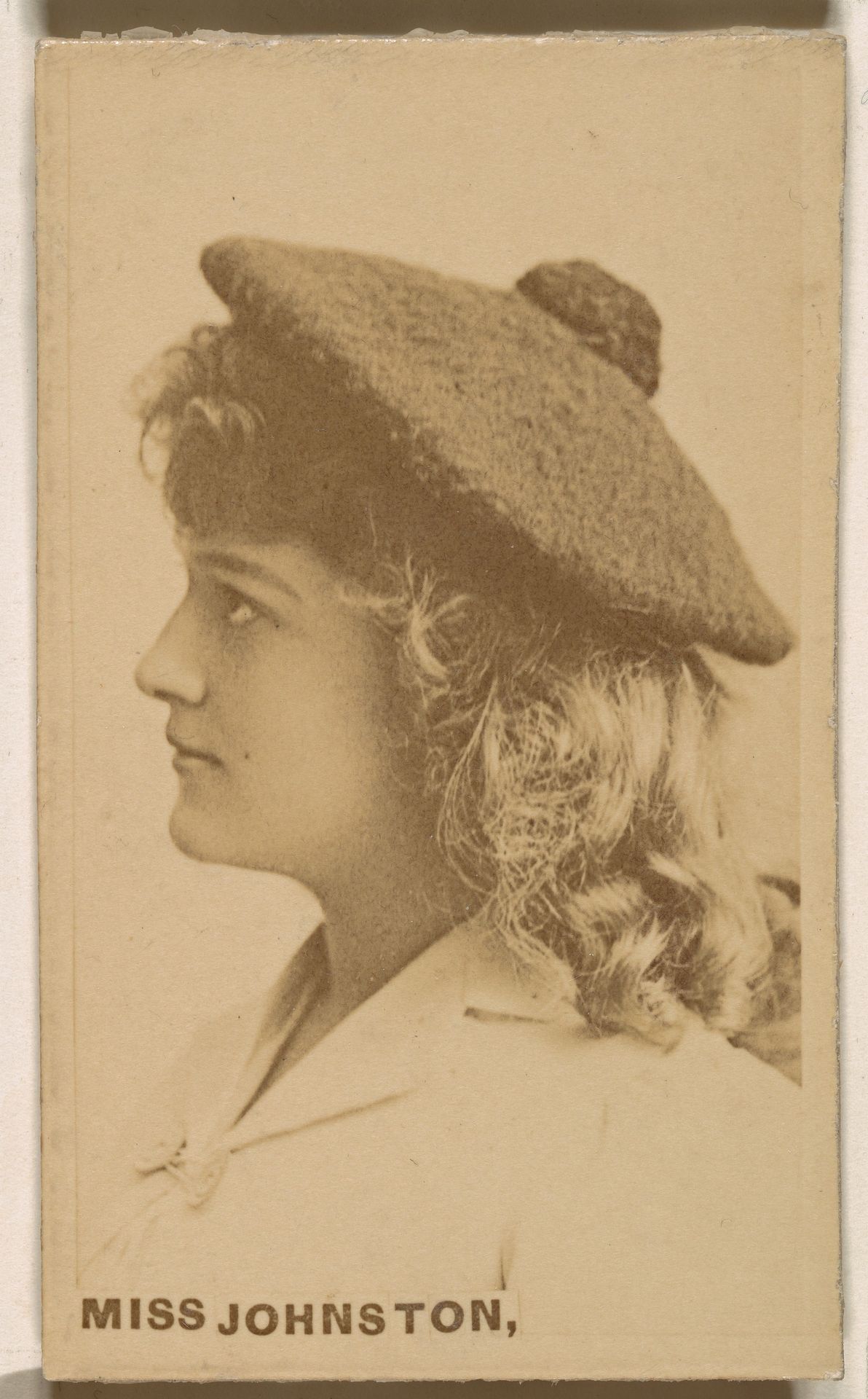 Miss Johnston, from the Actresses series (N246), Type 1, issued by Kinney Brothers to promote Sporting Extra Cigarettes by Kinney Brothers Tobacco Company