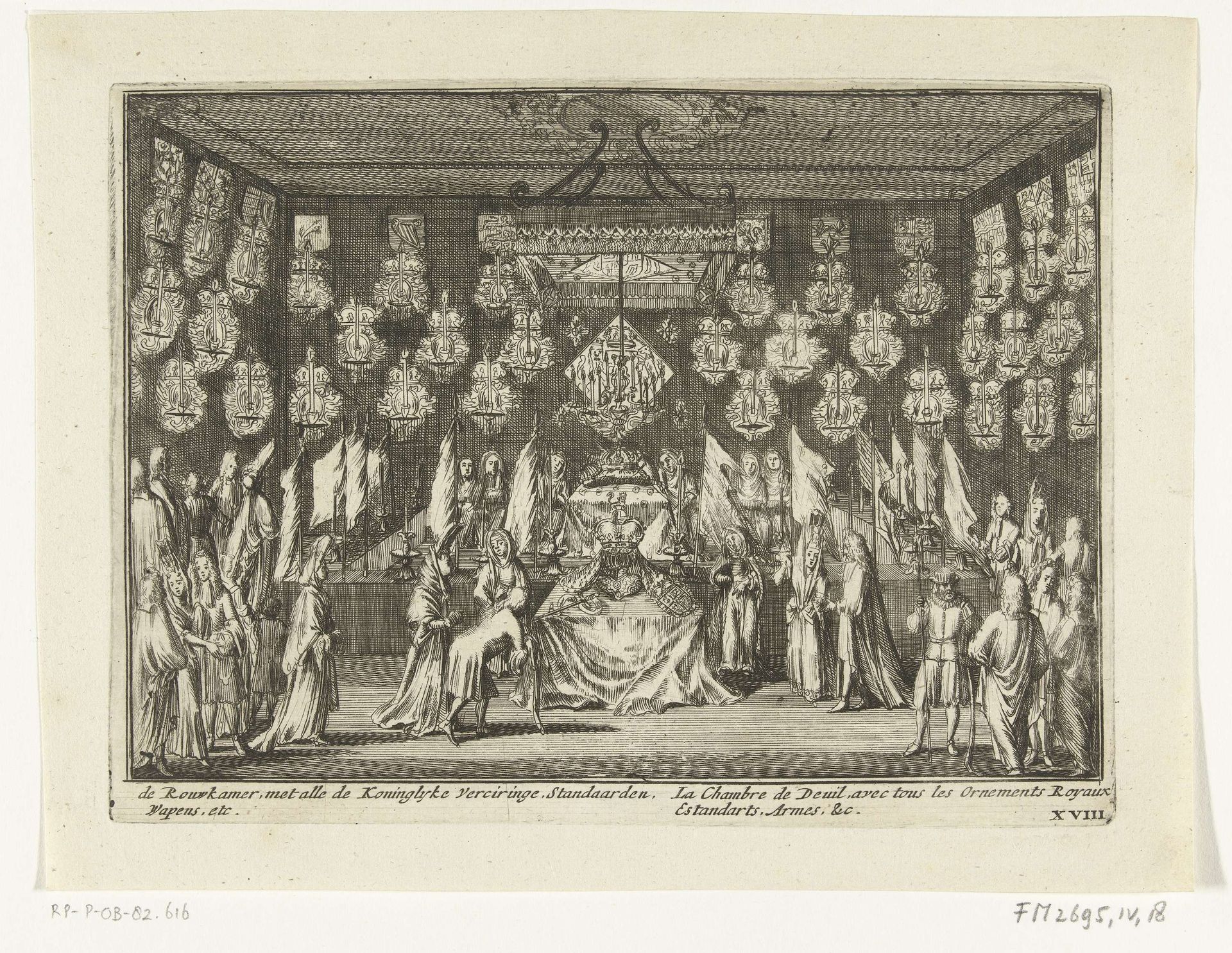 Rouwkamer van koningin Maria II Stuart, 1695 by Anonymous