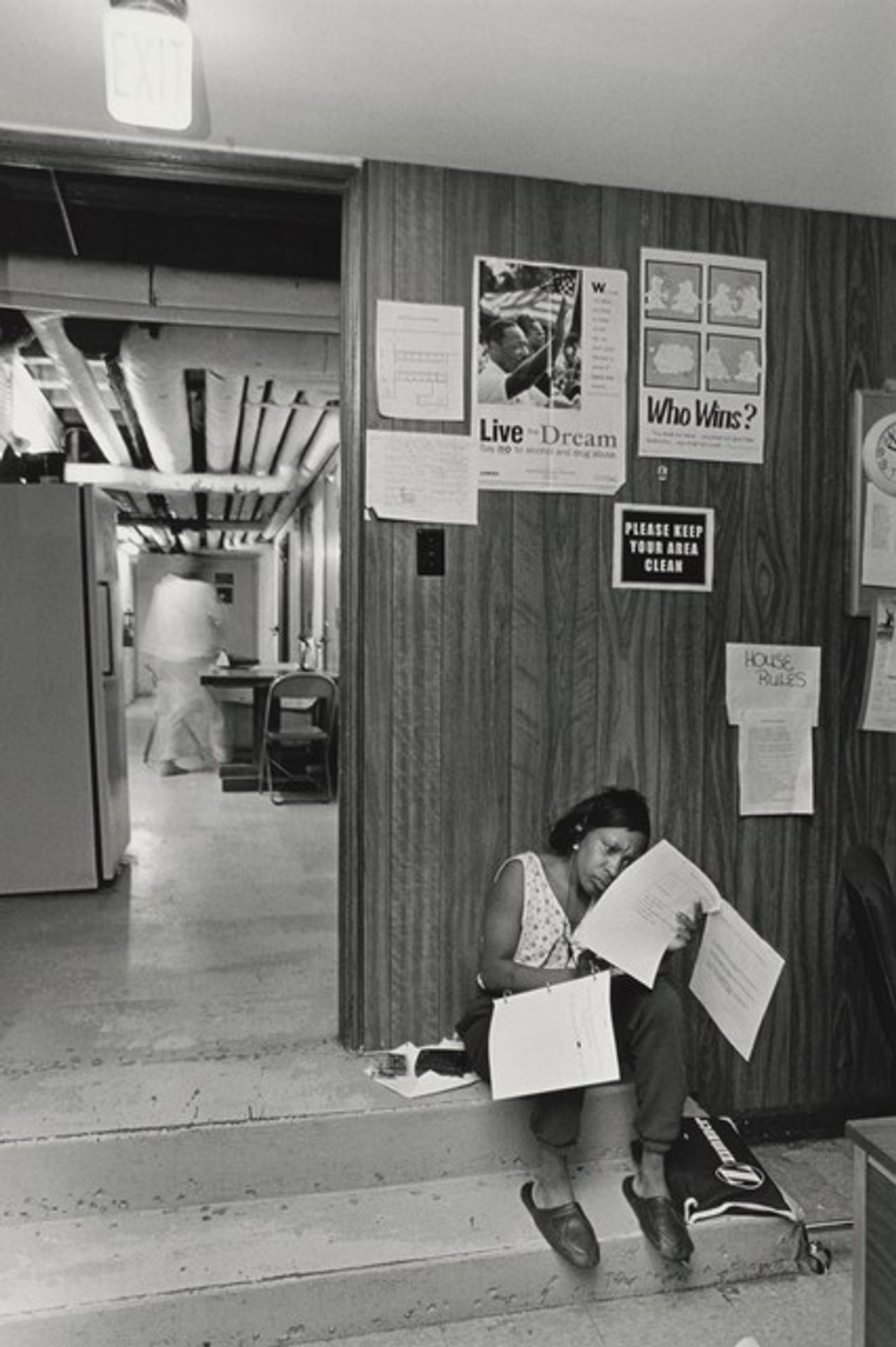 The Olive Branch is a dark, oppressive space, but it gets the message across to the women who stay there that the solutions to their problems are in their own hands. Ignoring distractions, Margie finishes her homework for job-training class. Olive Branch Mission, Chicago. by Donna Ferrato