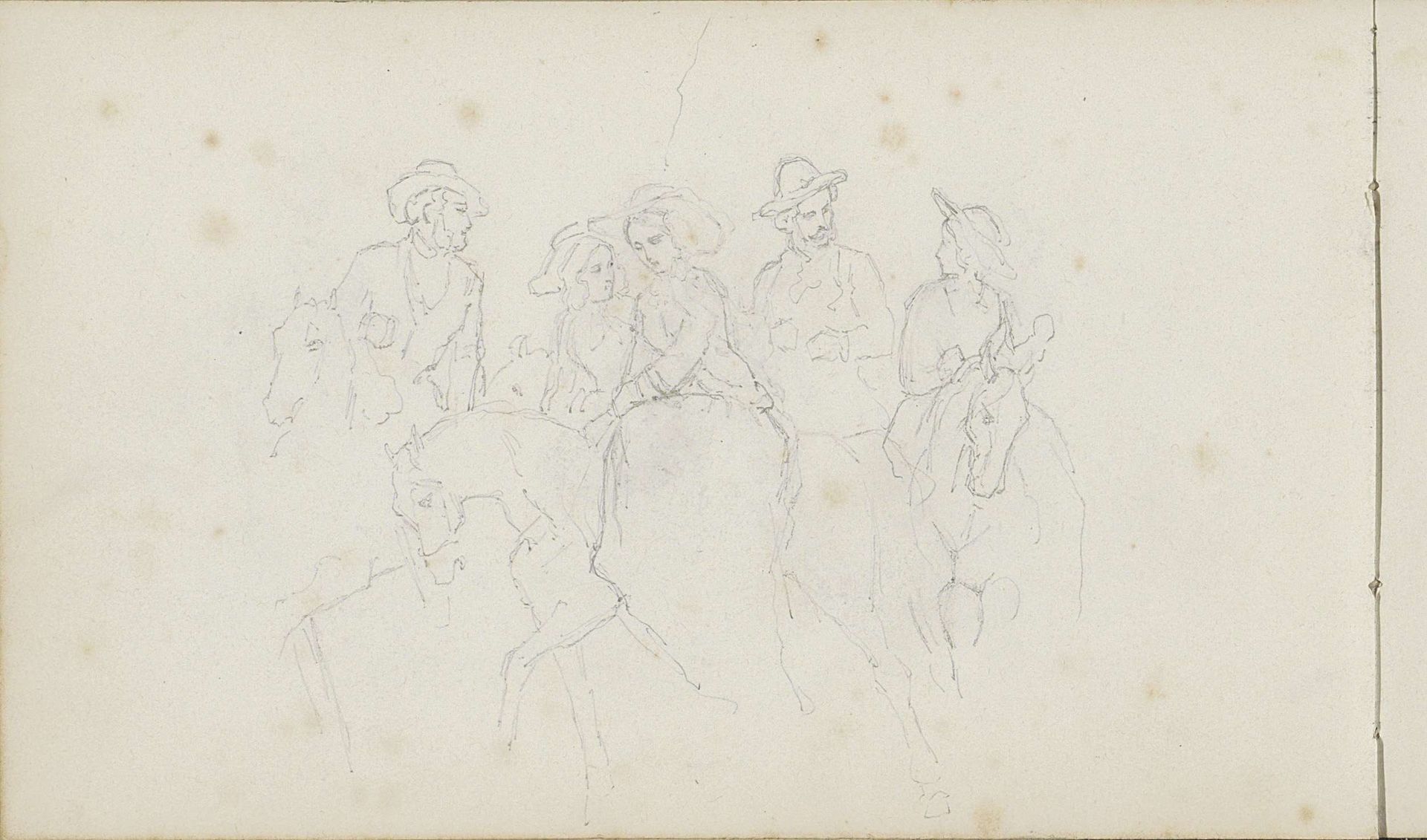 Gezelschap van ruiters by Charles Rochussen
