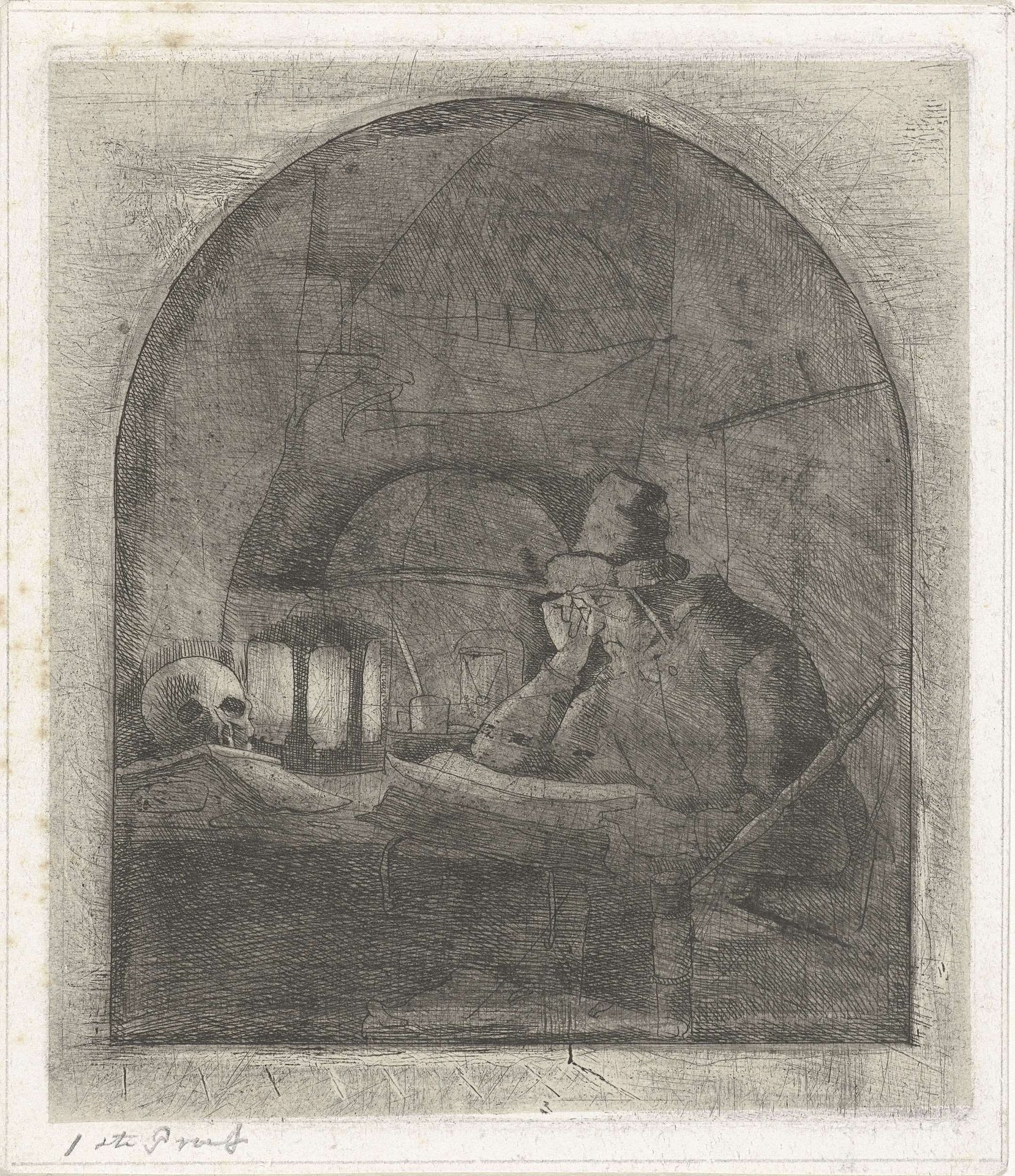 Geleerde in zijn studie by Jacobus Ludovicus Cornet