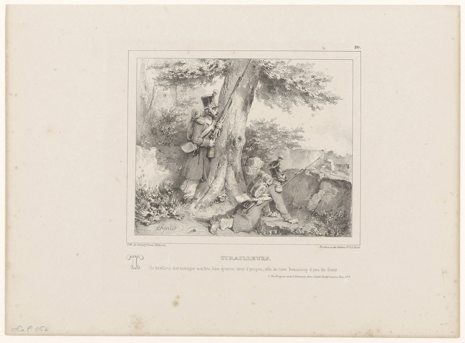 Twee schutters by Nicolas Toussaint Charlet