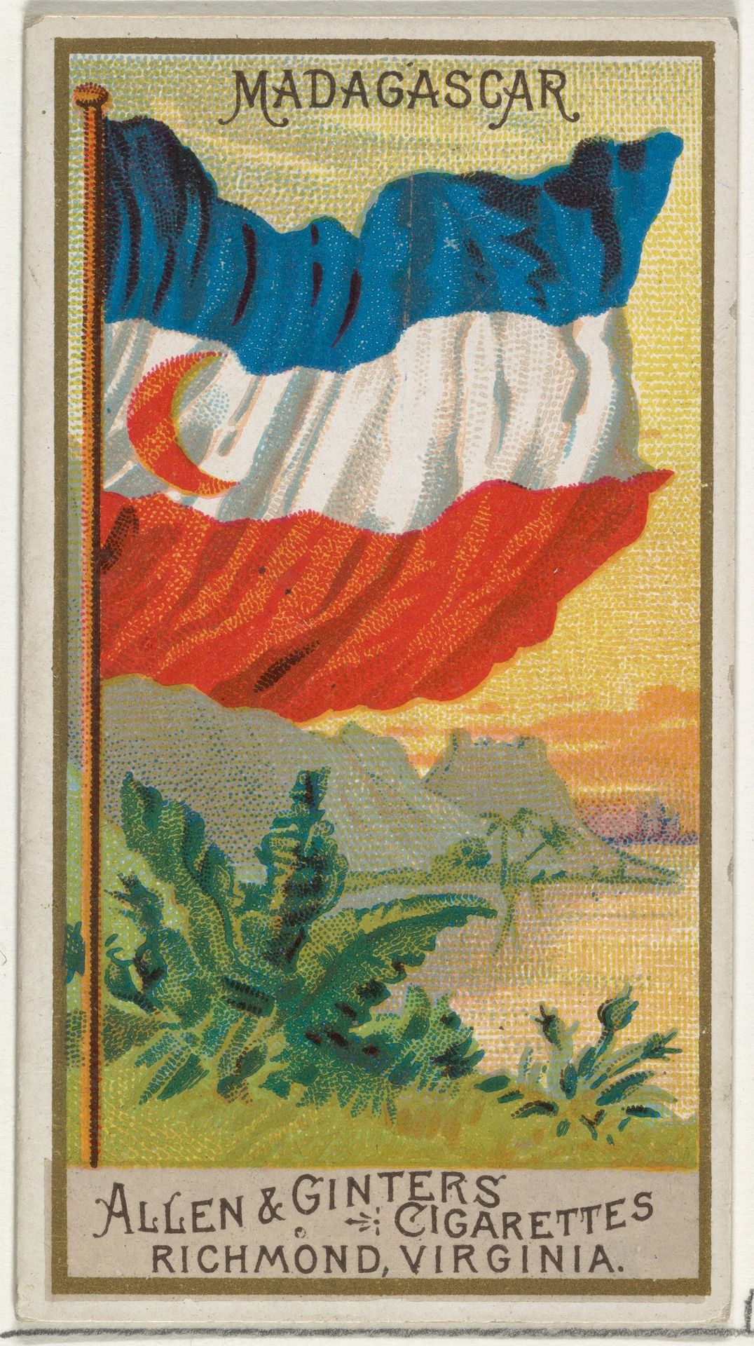 Madagascar, from Flags of All Nations, Series 2 (N10) for Allen & Ginter Cigarettes Brands by Allen & Ginter