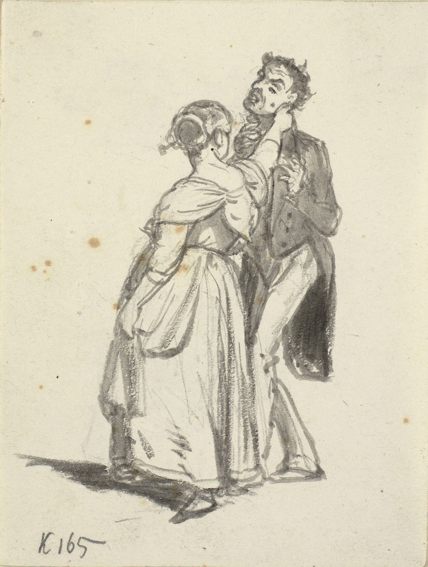 En pige trækker en mand i øret by Wilhelm Marstrand