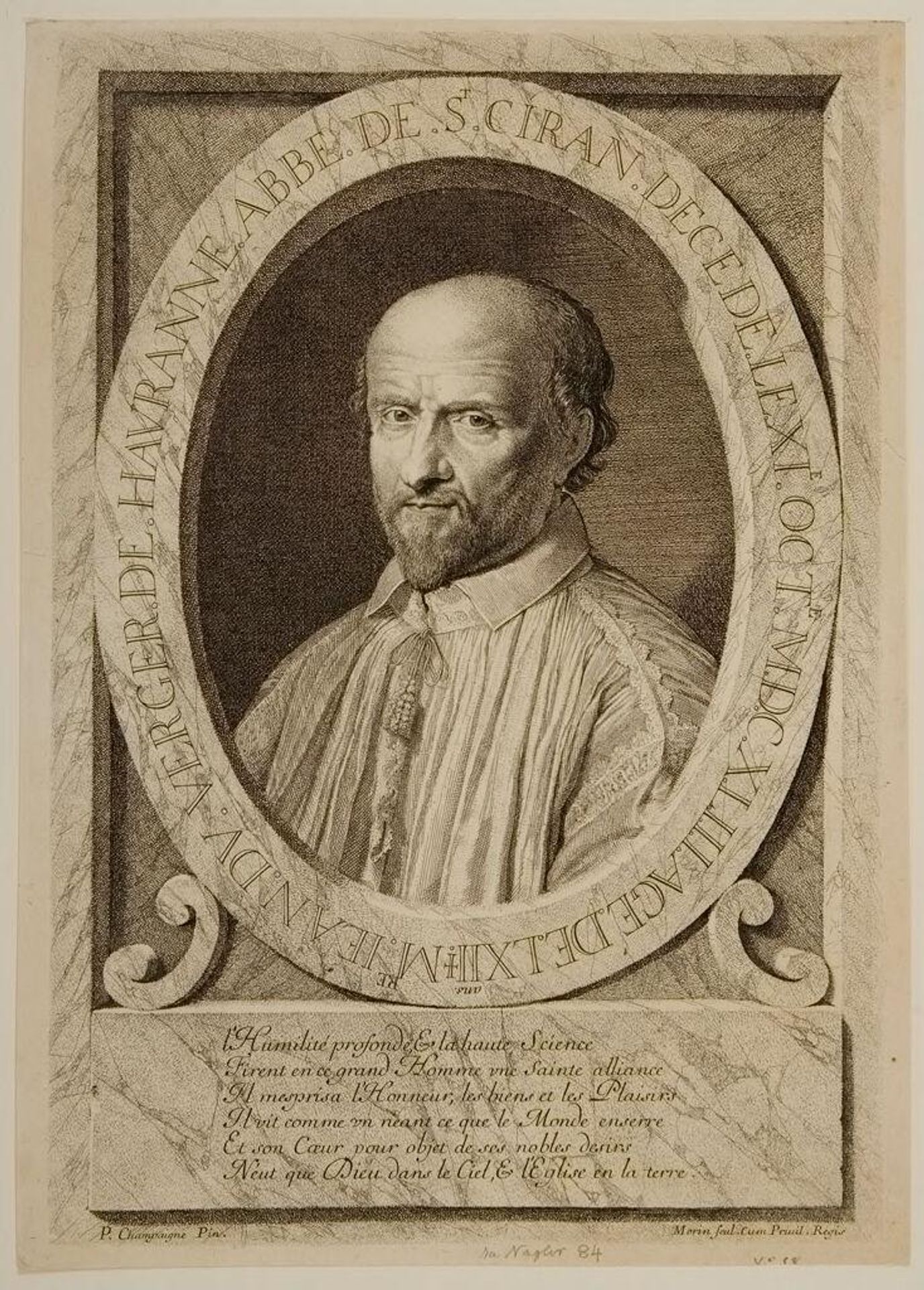 Jean Duvergier de Houranne, Abbot of Saint-Cyran by Jean Morin