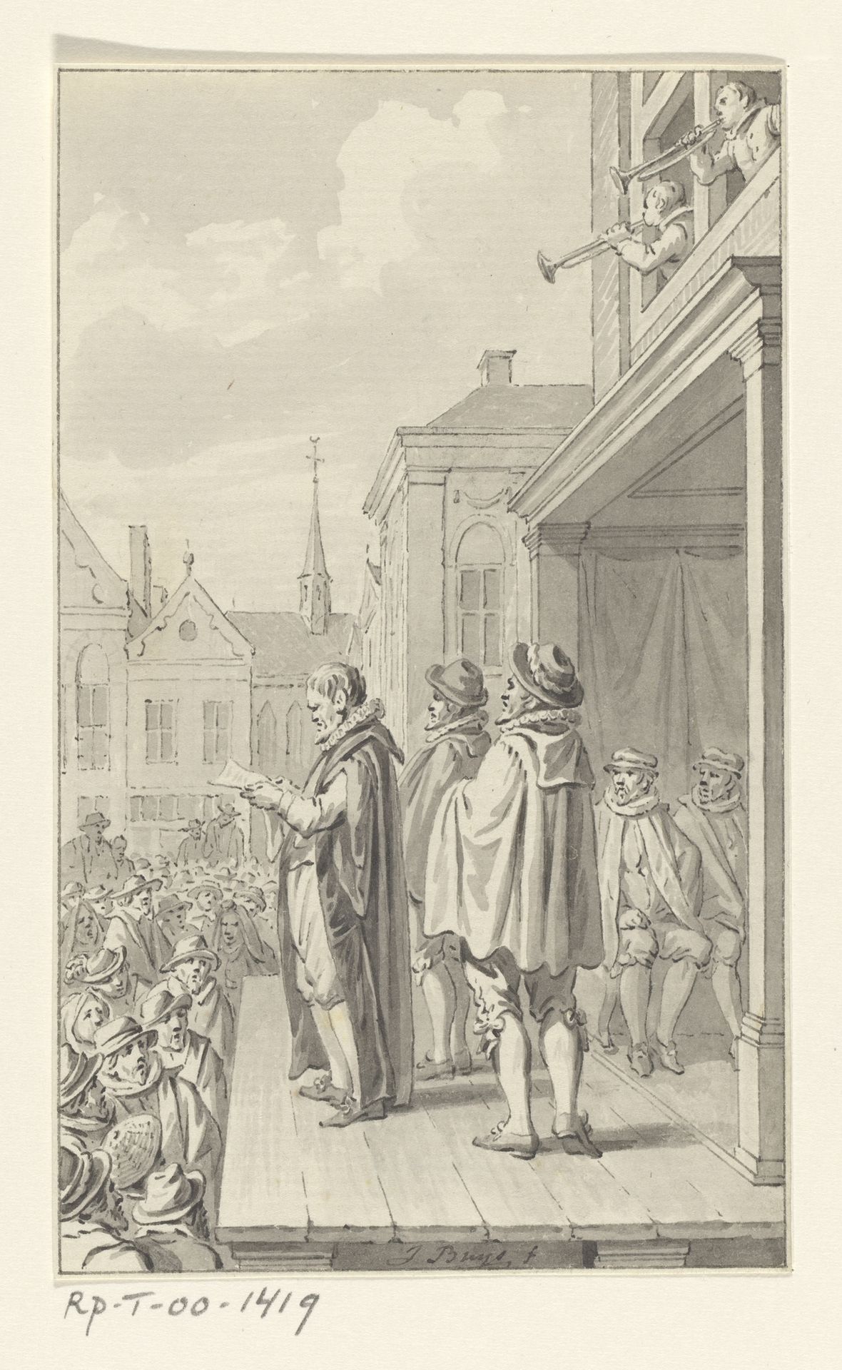 Afkondiging van de Pacificatie van Gent, 1576 by Jacobus Buys