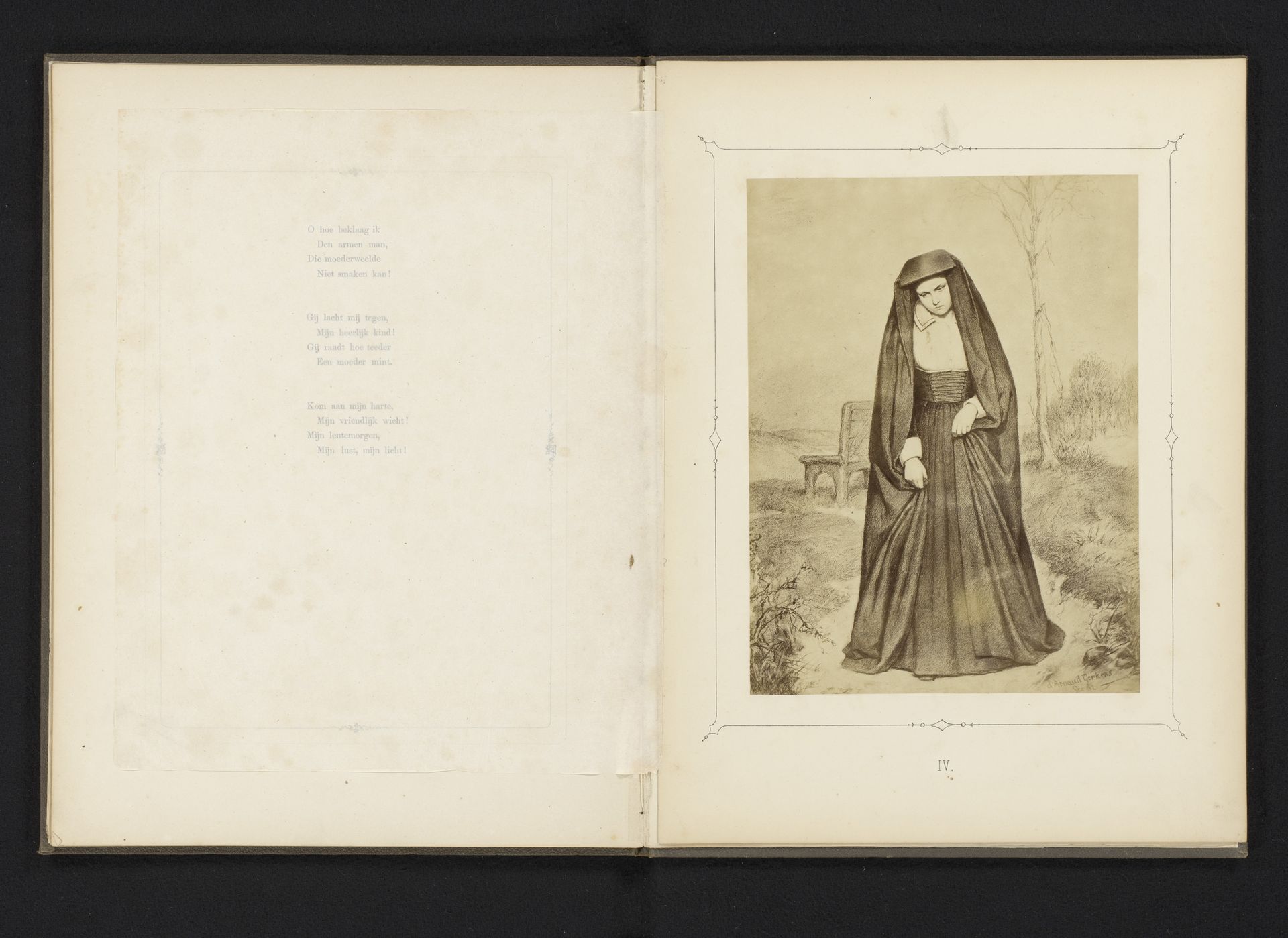 Fotoreproductie van een tekening van een weduwe door Johannes Christiaan d'Arnaud Gerkens by Maria Hille