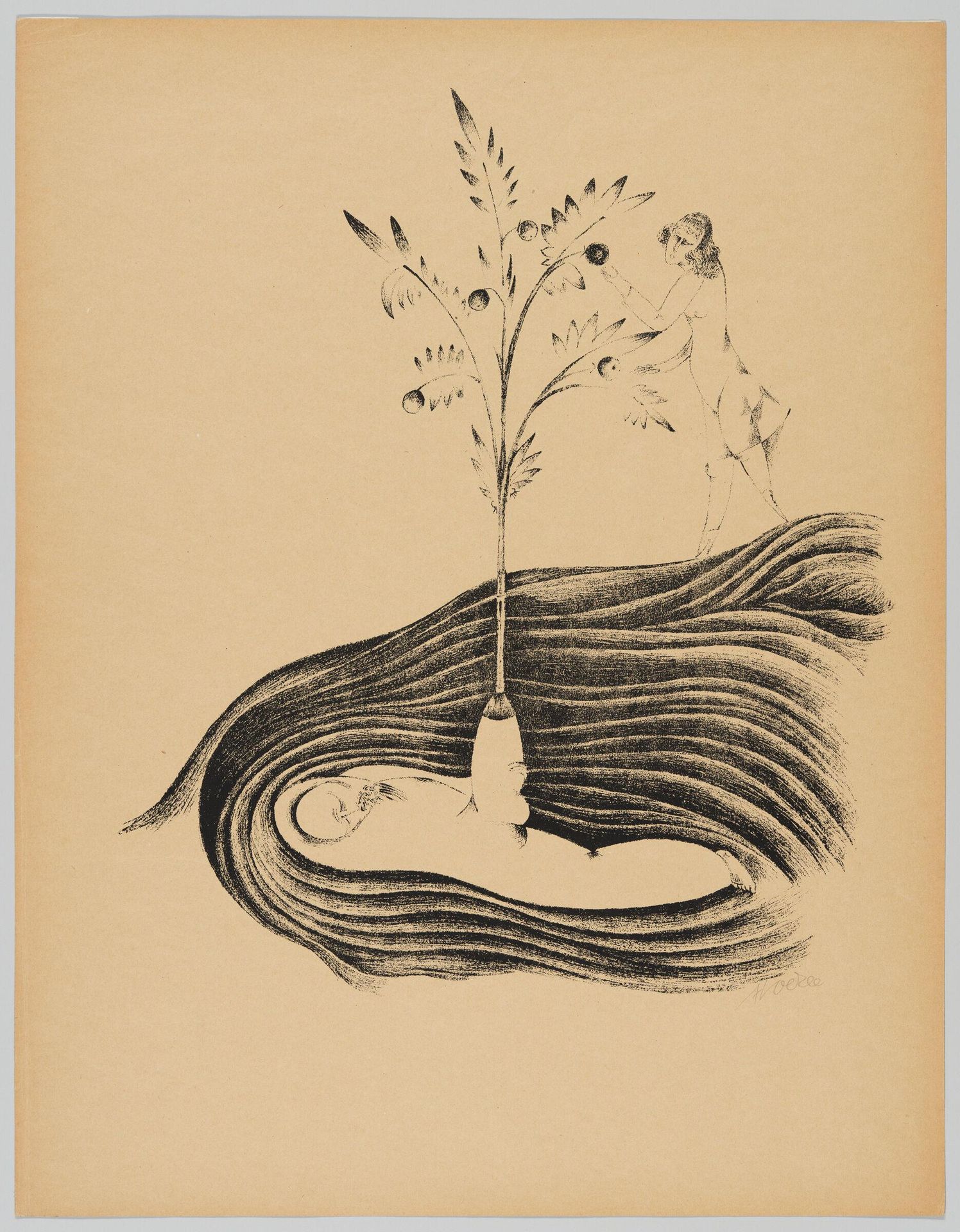 The Man with the Wooden Leg Dreams by Heinrich Hoerle