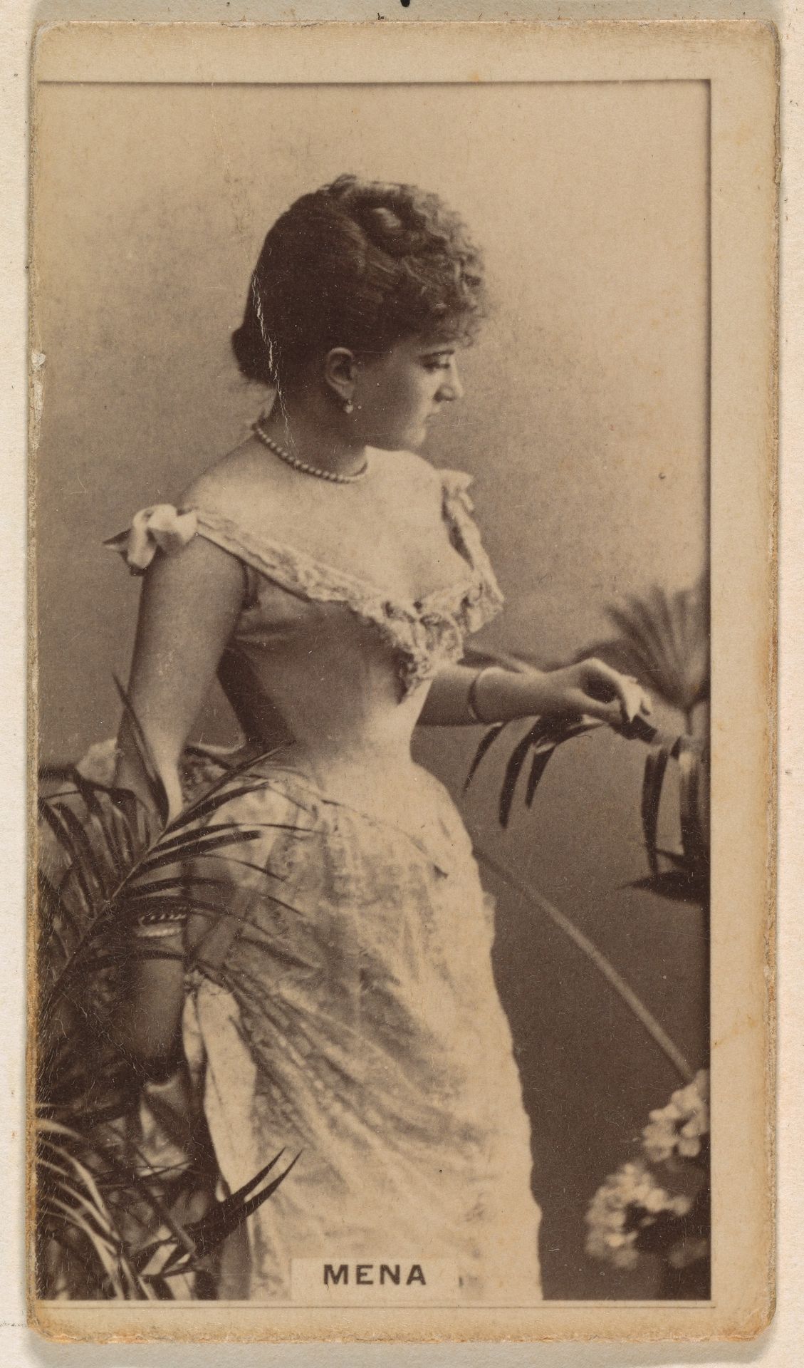 Mena, from the Actresses series (N245) issued by Kinney Brothers to promote Sweet Caporal Cigarettes by Kinney Brothers Tobacco Company
