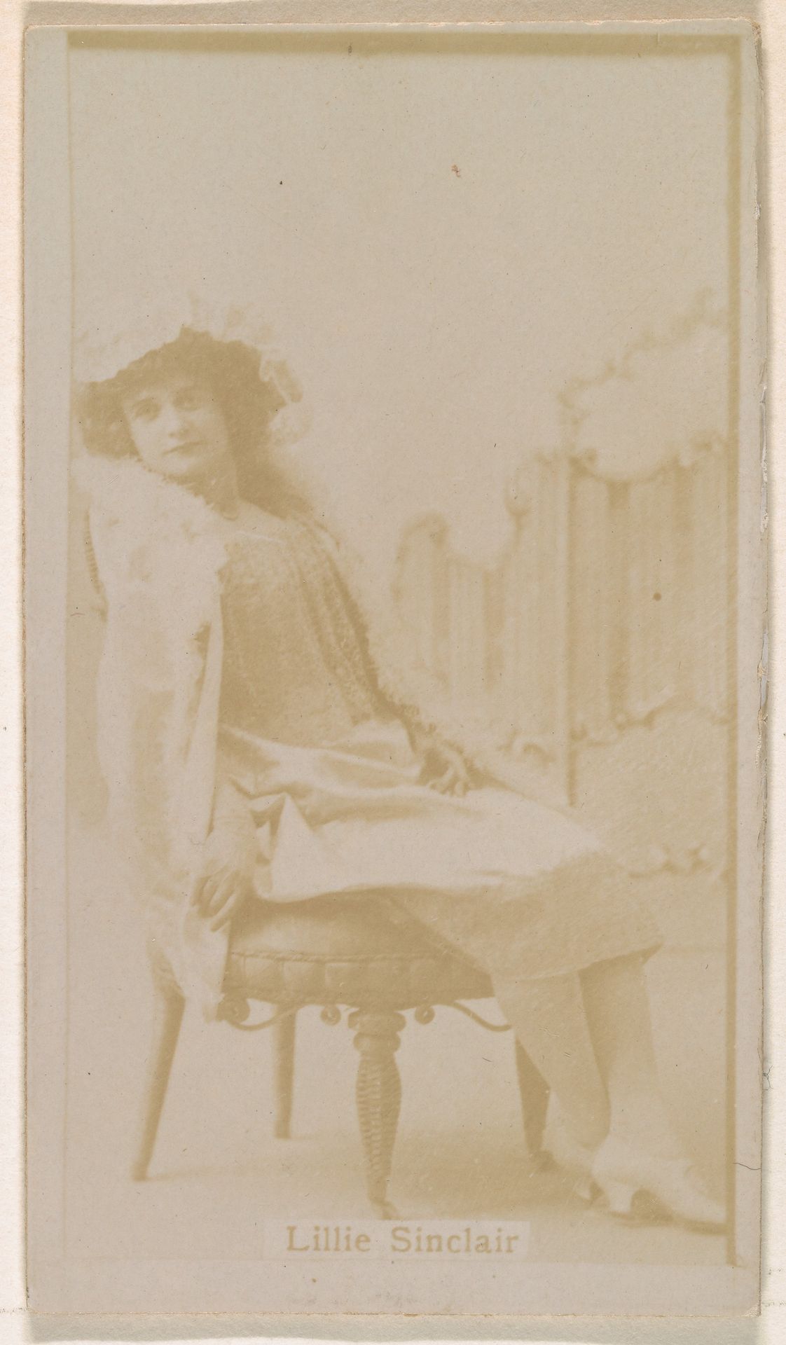 Lilie Sinclair, from the Actresses series (N245) issued by Kinney Brothers to promote Sweet Caporal Cigarettes by Kinney Brothers Tobacco Company