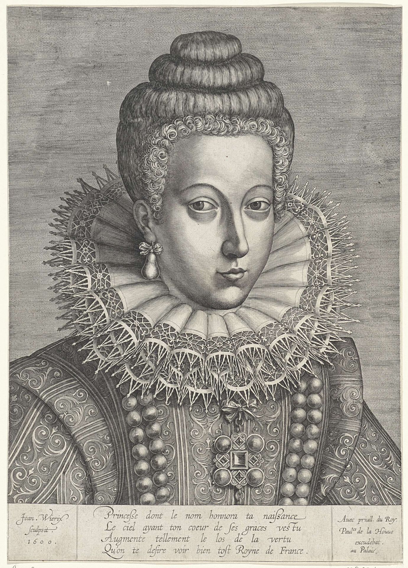 Portret van Maria de' Medici, koningin van Frankrijk by Wierix