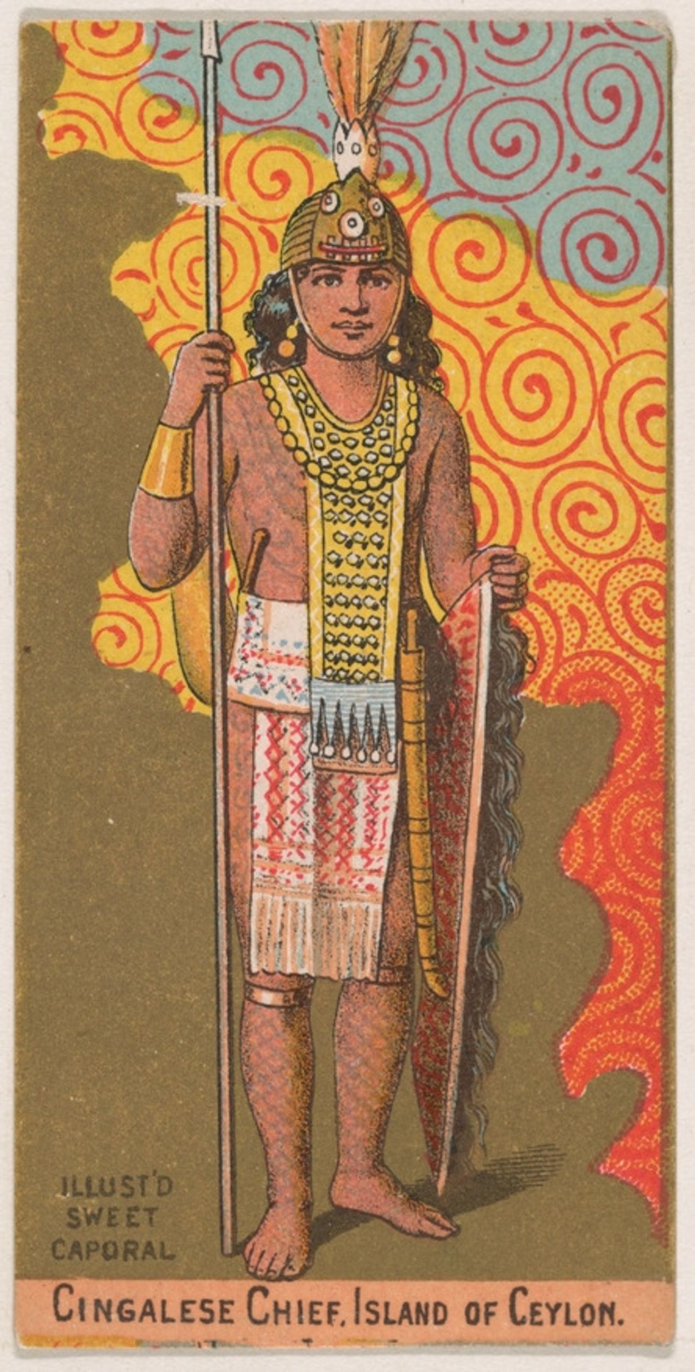 Cingalese Chief, Island of Ceylon, from the Military Series (N224) issued by Kinney Tobacco Company to promote Sweet Caporal Cigarettes by Kinney Brothers Tobacco Company