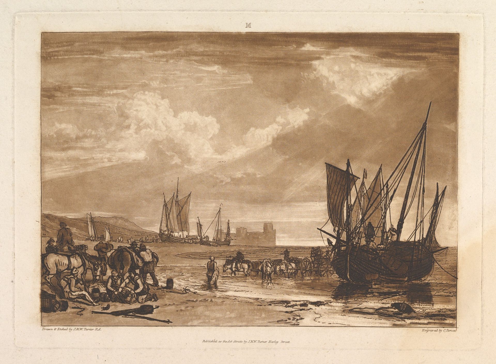 Scene on the French Coast (Liber Studiorum, part I, plate 4) by Joseph Mallord William Turner