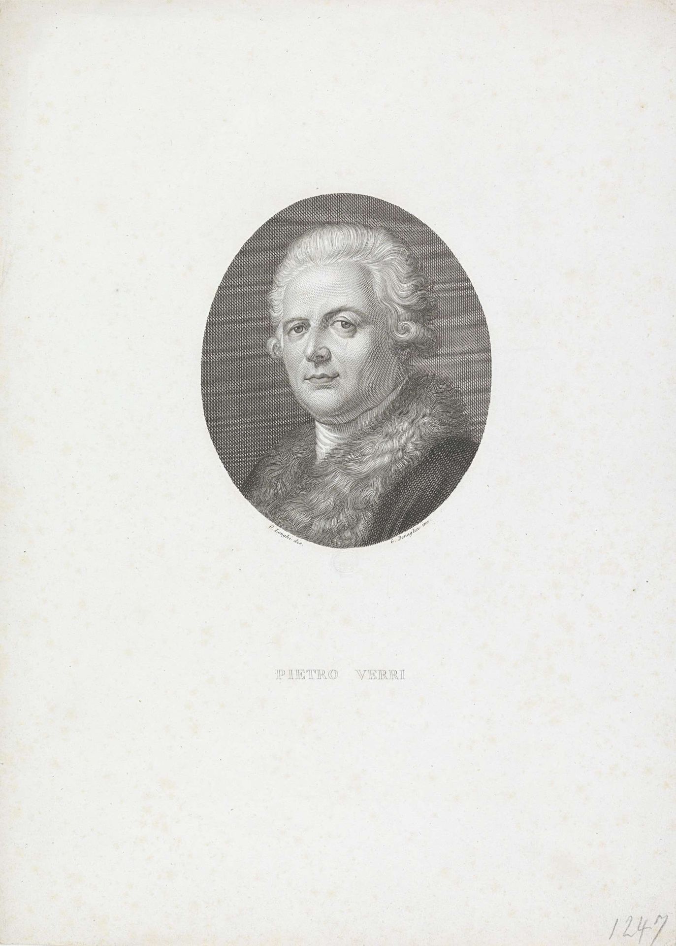 Portret van Pietro Verri by Giuseppe Benaglia