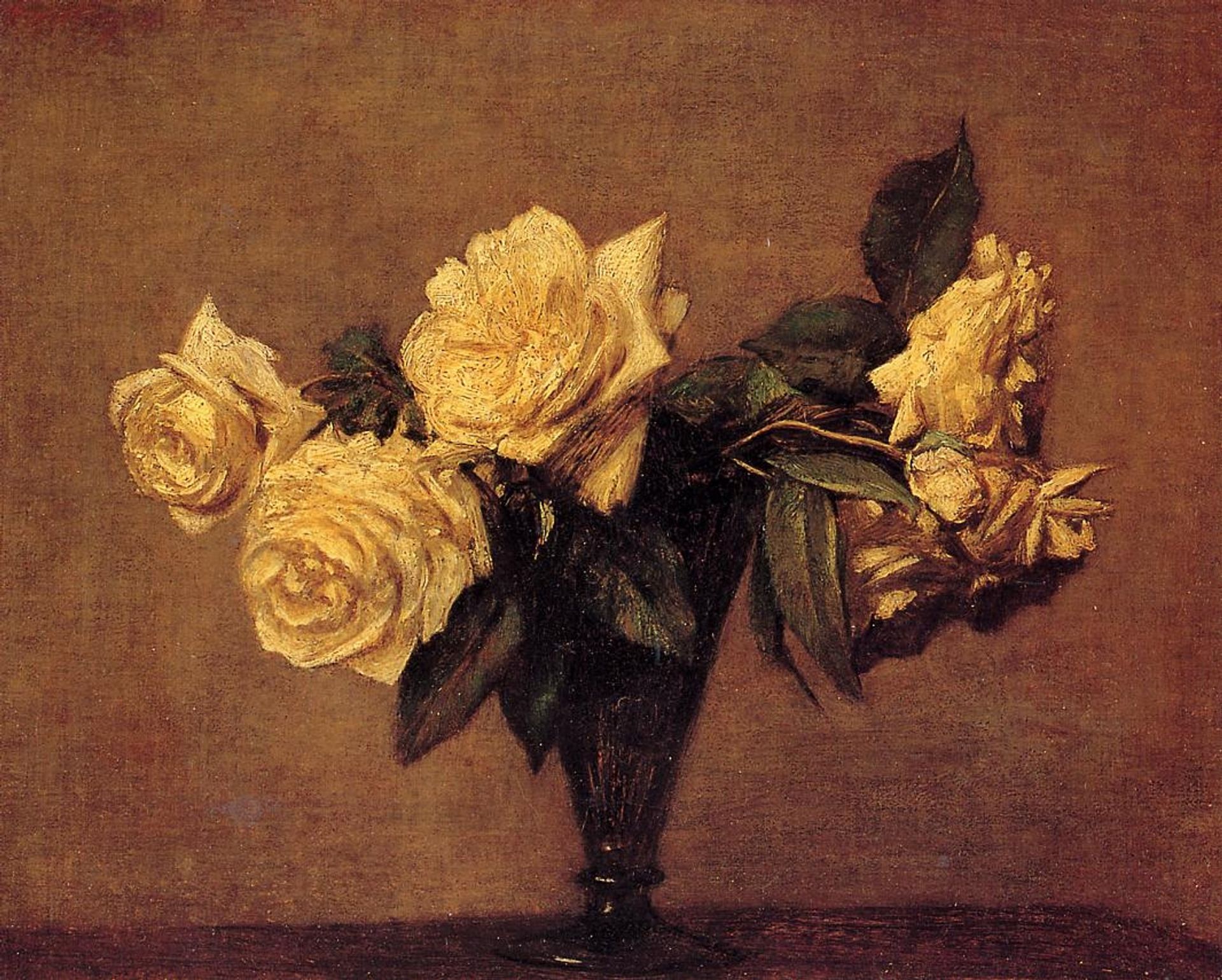 Roses by Henri Fantin-Latour