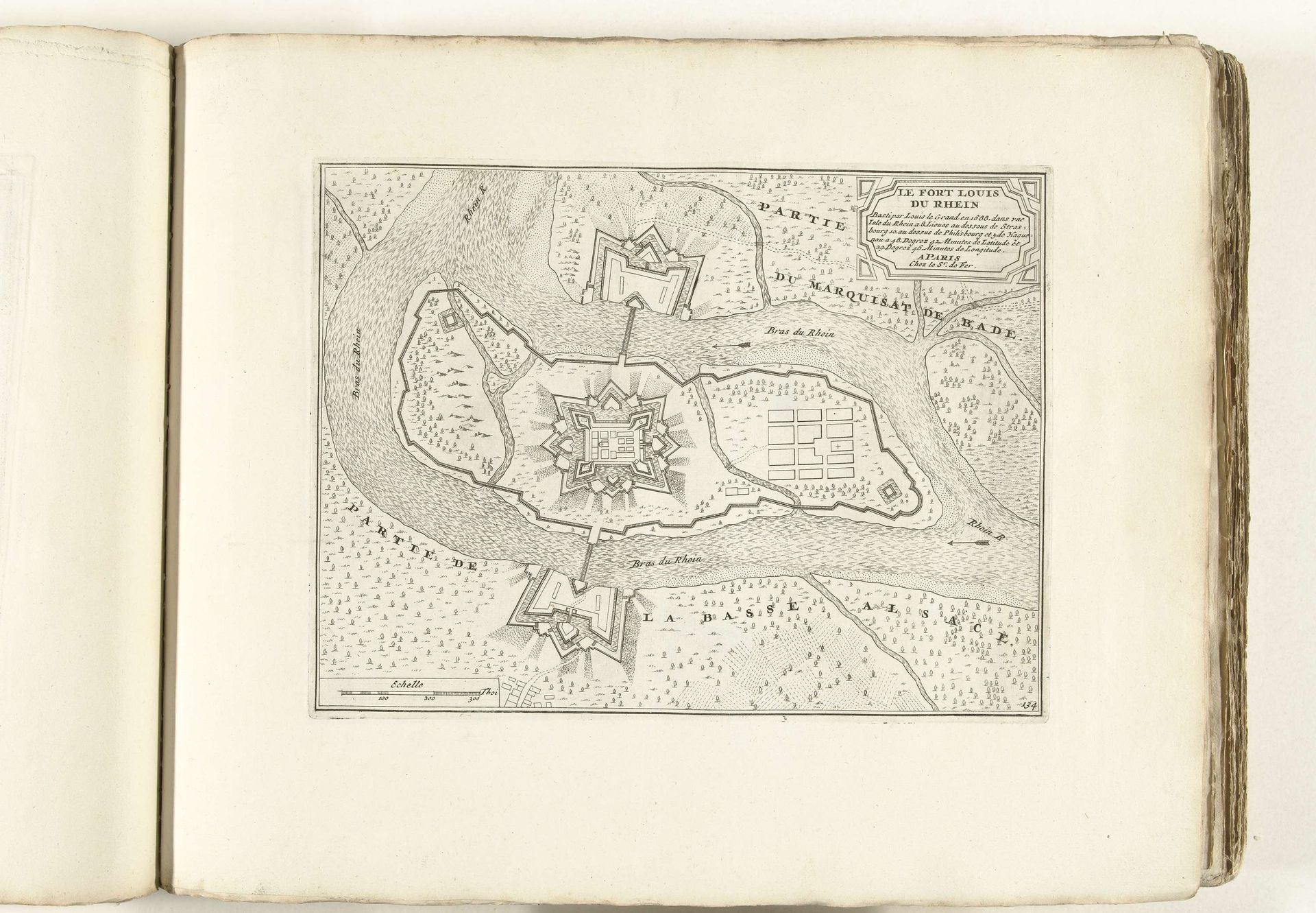 Plattegrond van Fort Louis, ca. 1702 by Anonymous