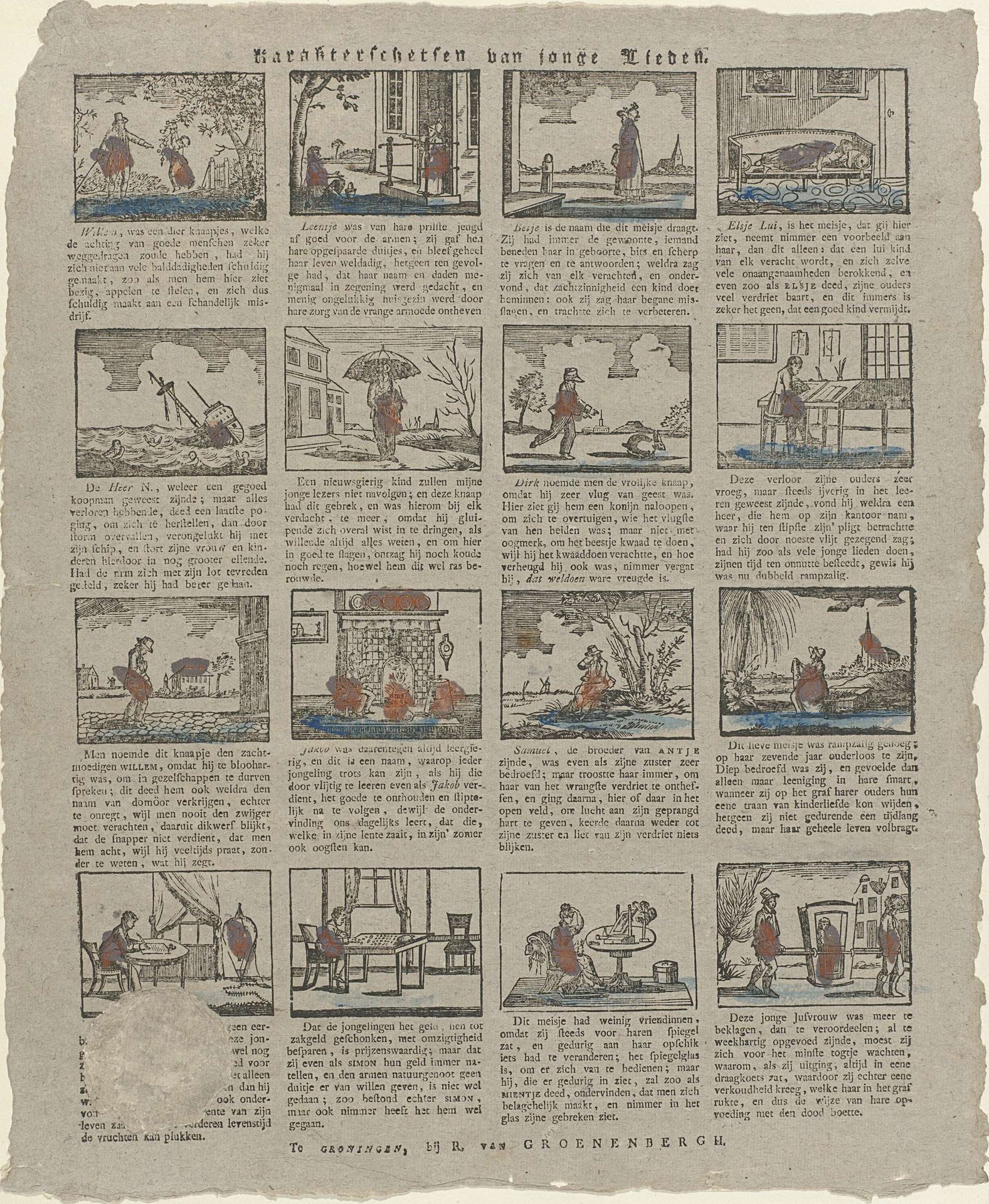 Karakterschetsen van jonge lieden by Rudolph van Groenenbergh