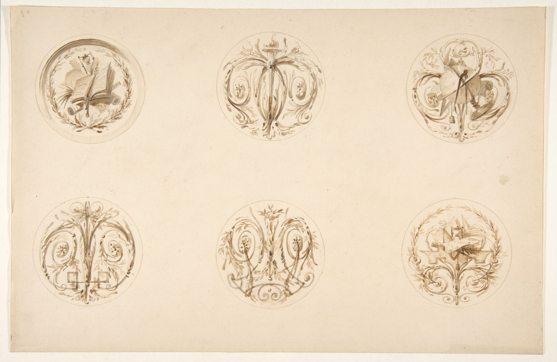Six designs set in medallions by Jules-Edmond-Charles Lachaise