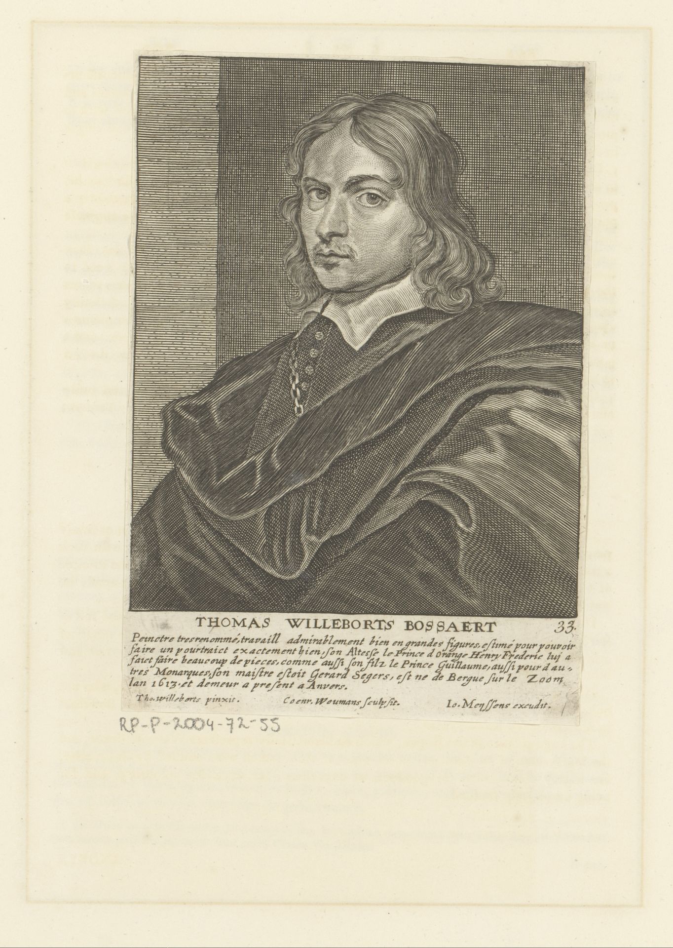 Portret van Thomas Willeboirts Bosschaert by Coenraet Waumans