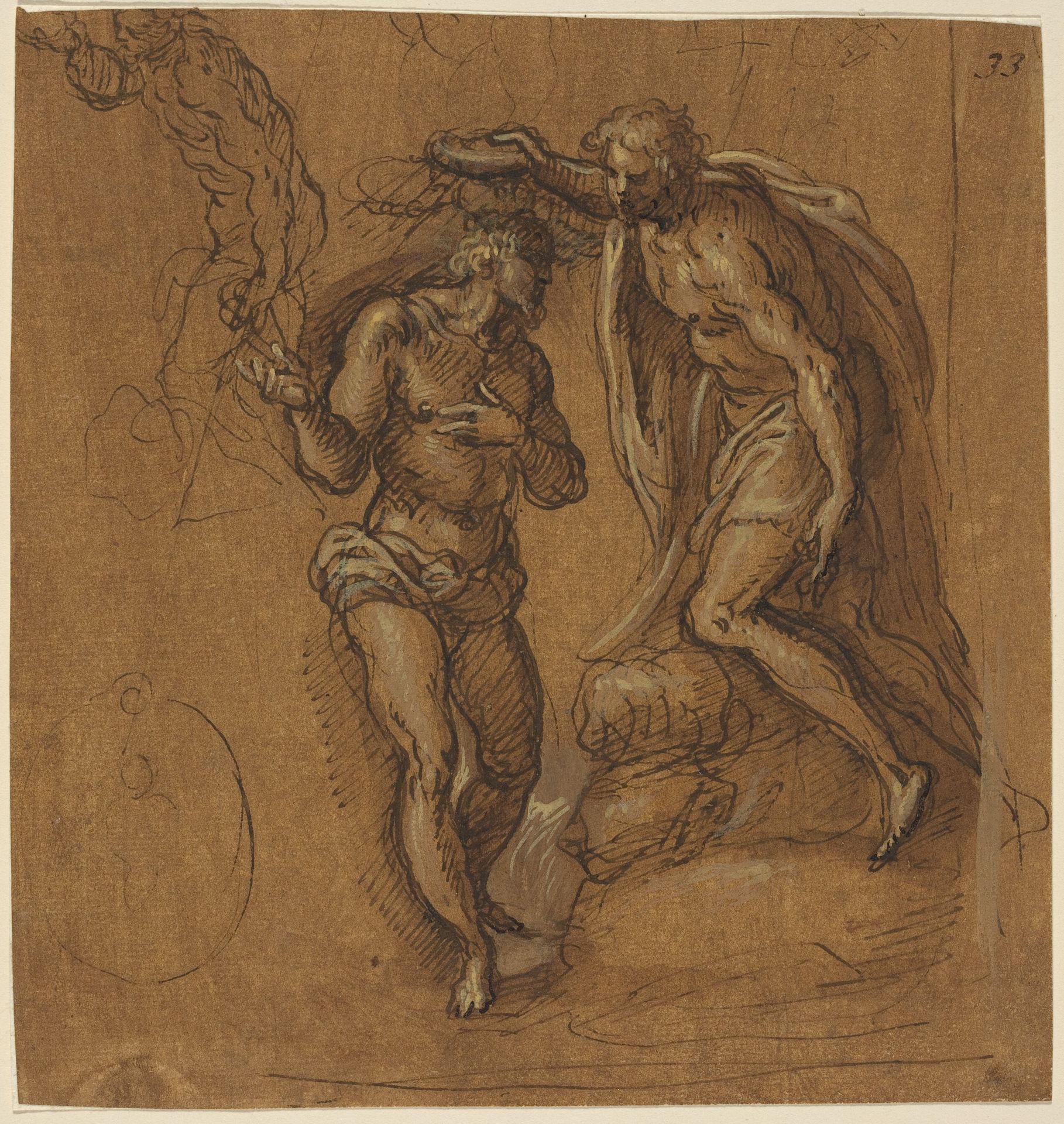 Sketch for a Baptism of Christ by Palma il Giovane