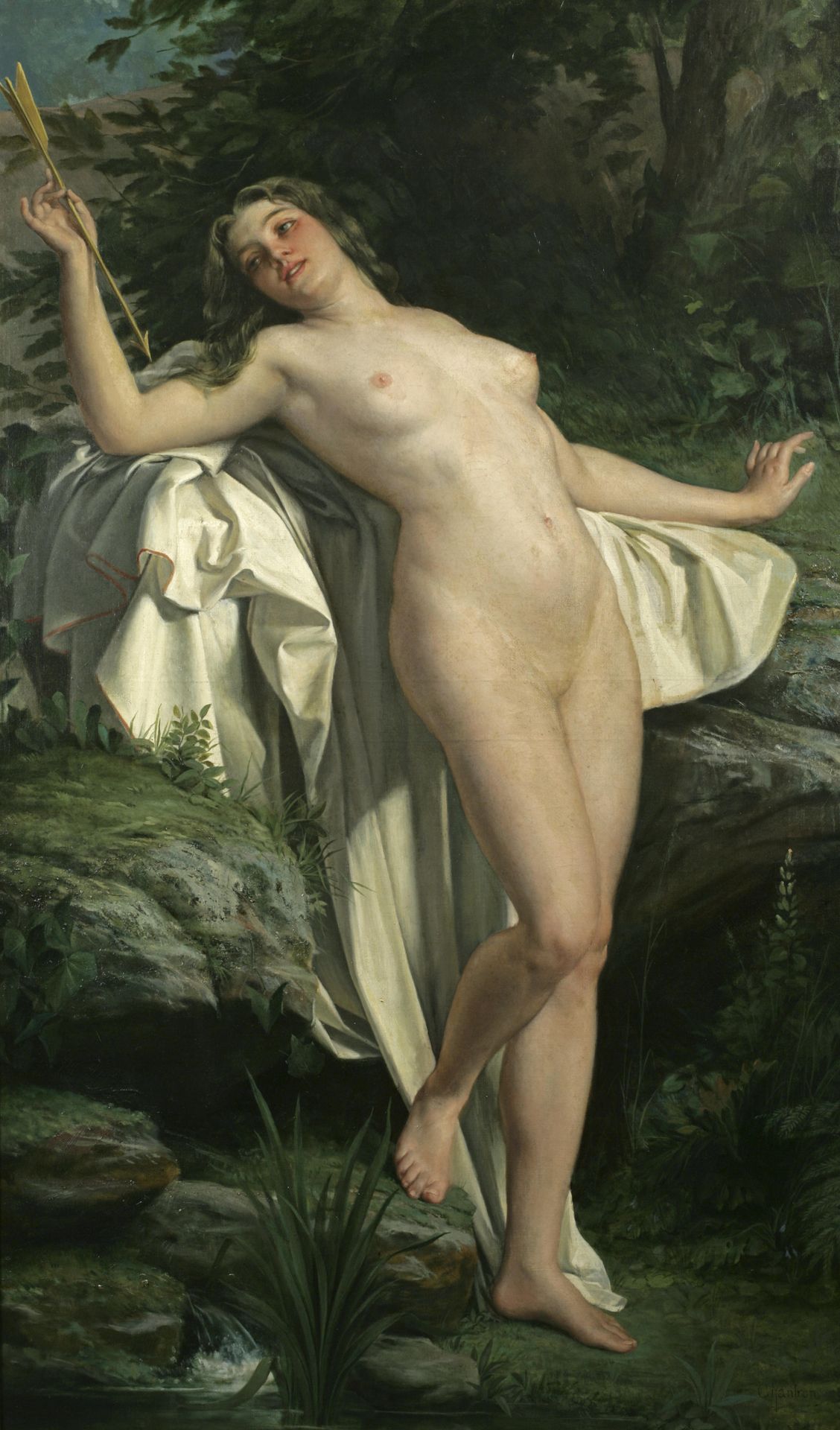 Diane Au Bain by Alexandre-Jacques Chantron
