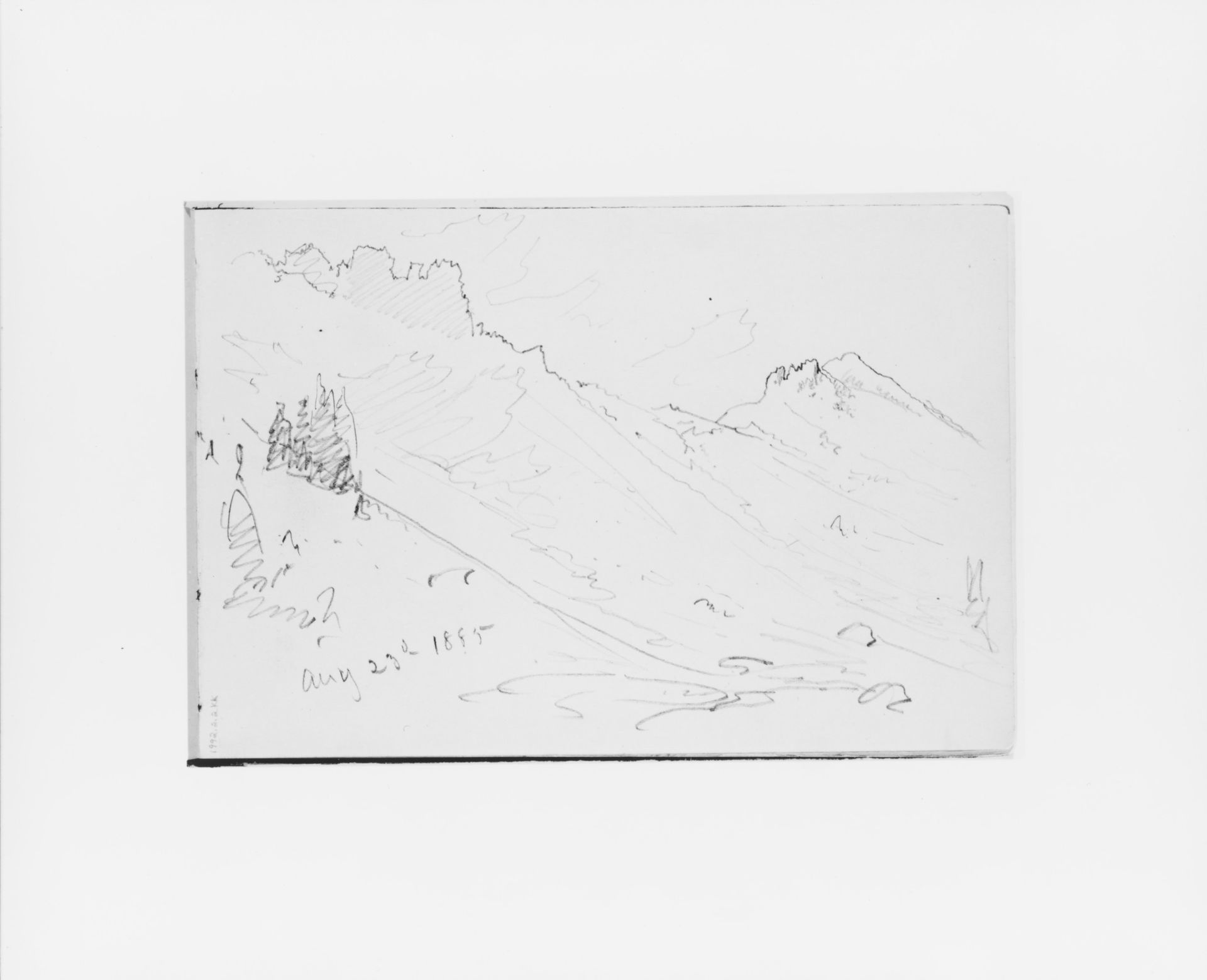 Mountain Slope Aug 23 1885 (from Sketchbook X) by William Trost Richards