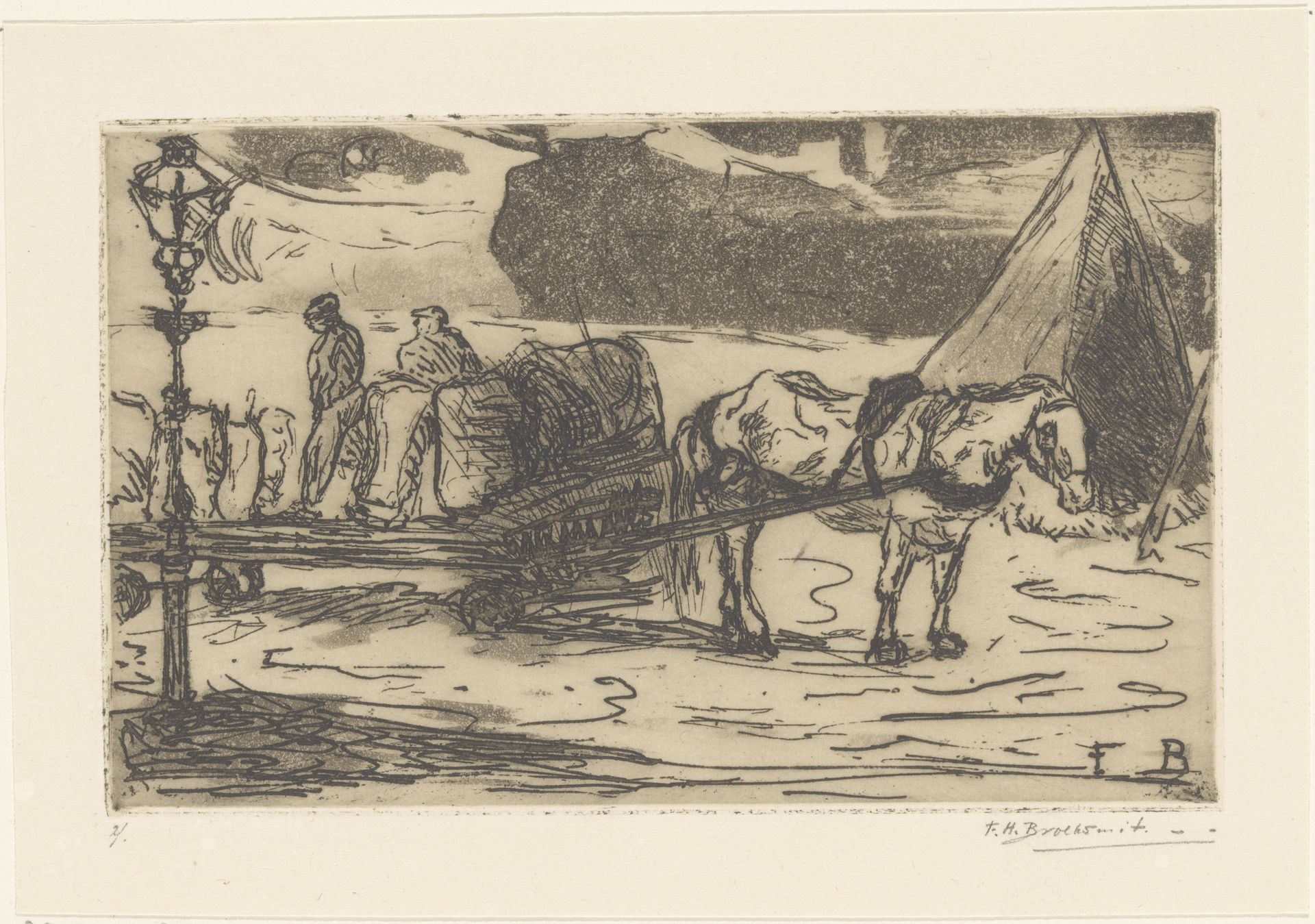 Winterse havenkade by Frederika Henriëtte Broeksmit
