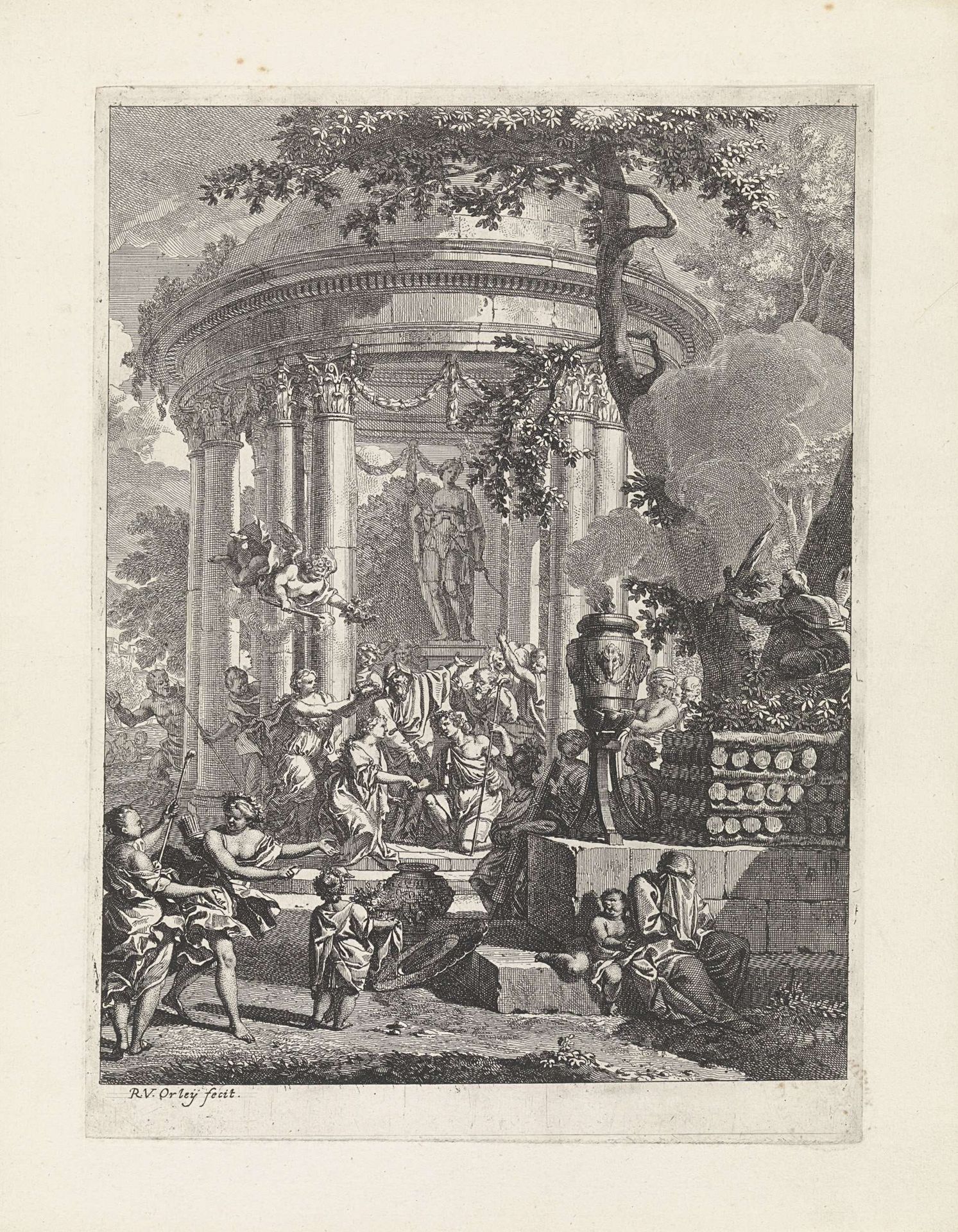 Huwelijk van Amaryllis en Mirtillo by Richard van Orley