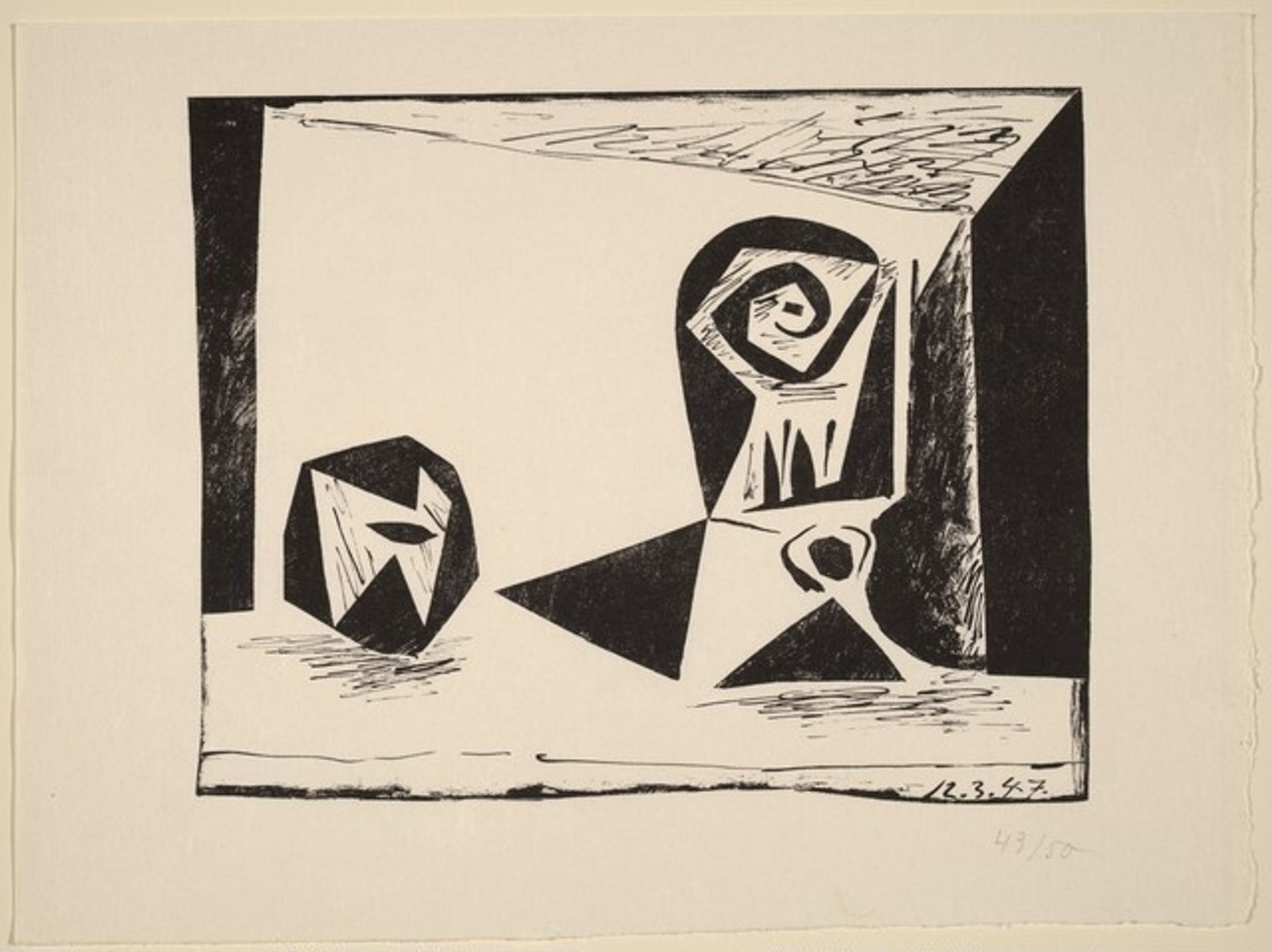 Composition au verre a pied  (Composition with Footed Glass) by Pablo Picasso