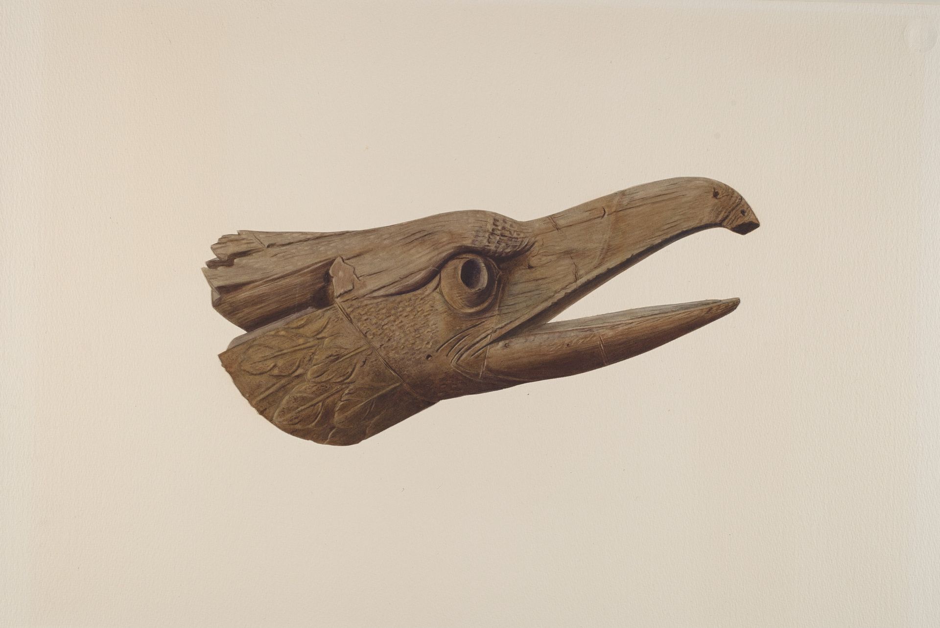 Carved Eagle Head by Lucille Chabot